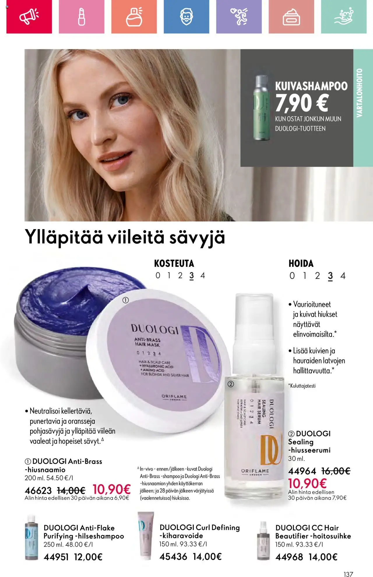  | Sivu: 137 | Tuotteet: Shampoo, Hiusnaamio, Kuivashampoo