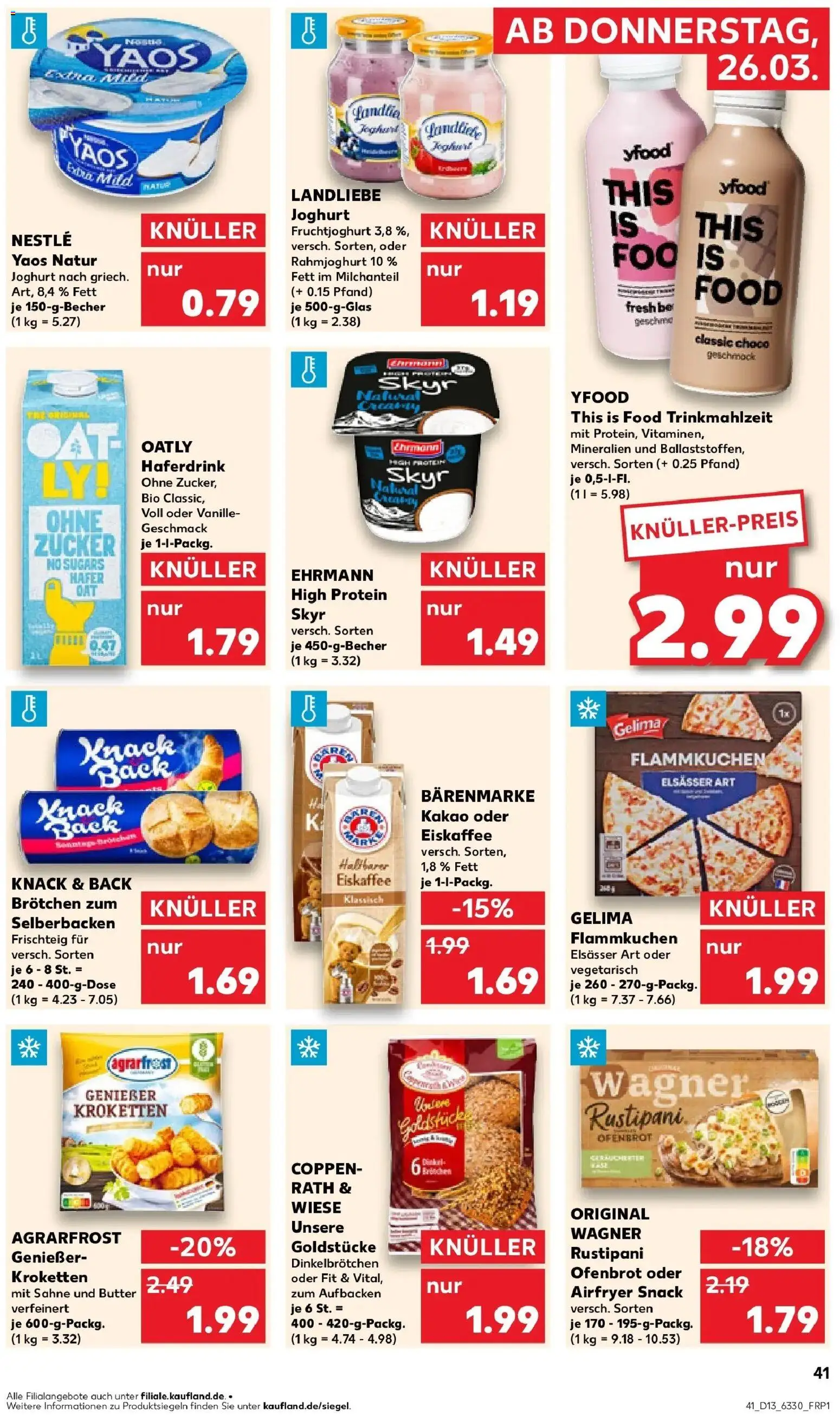 Kaufland Prospekt Hamburg	 – gültig ab 26.03.2026 | Seite: 41 | Produkte: Fruchtjoghurt, Haferdrink, Zucker, Oatly