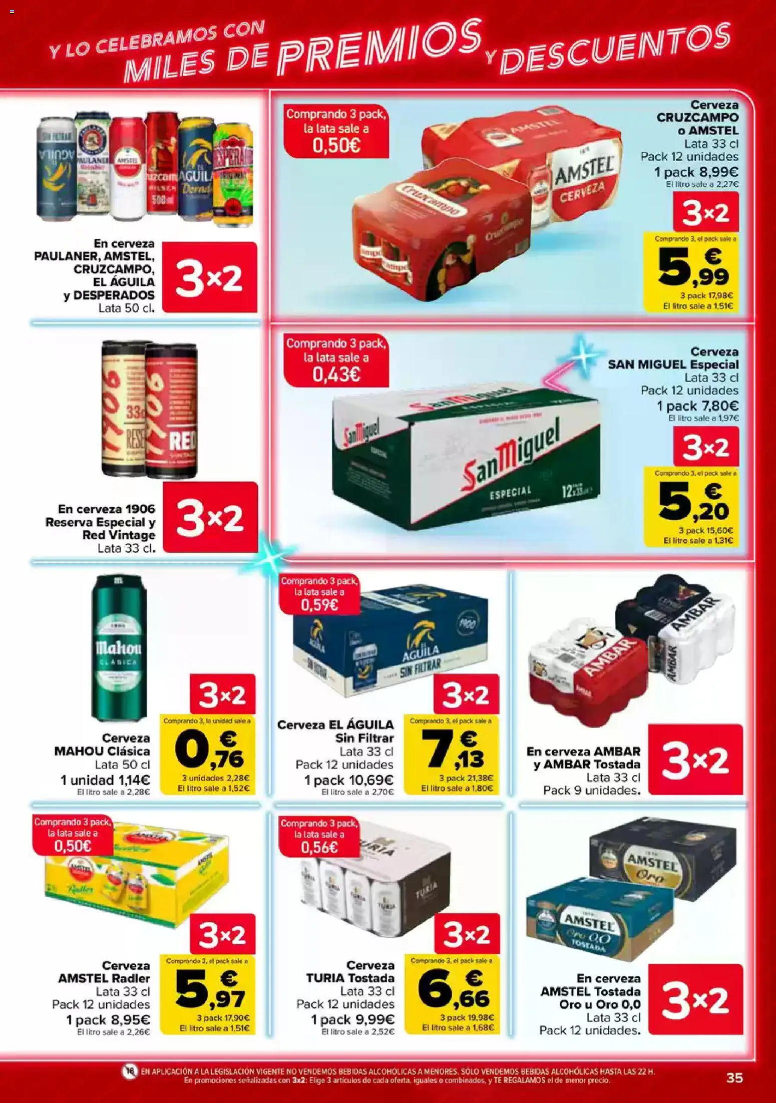 Carrefour folleto │ válido desde el 23.04.2026 | Página: 34 | Productos: Cerveza, Té, Παρμεζάνα