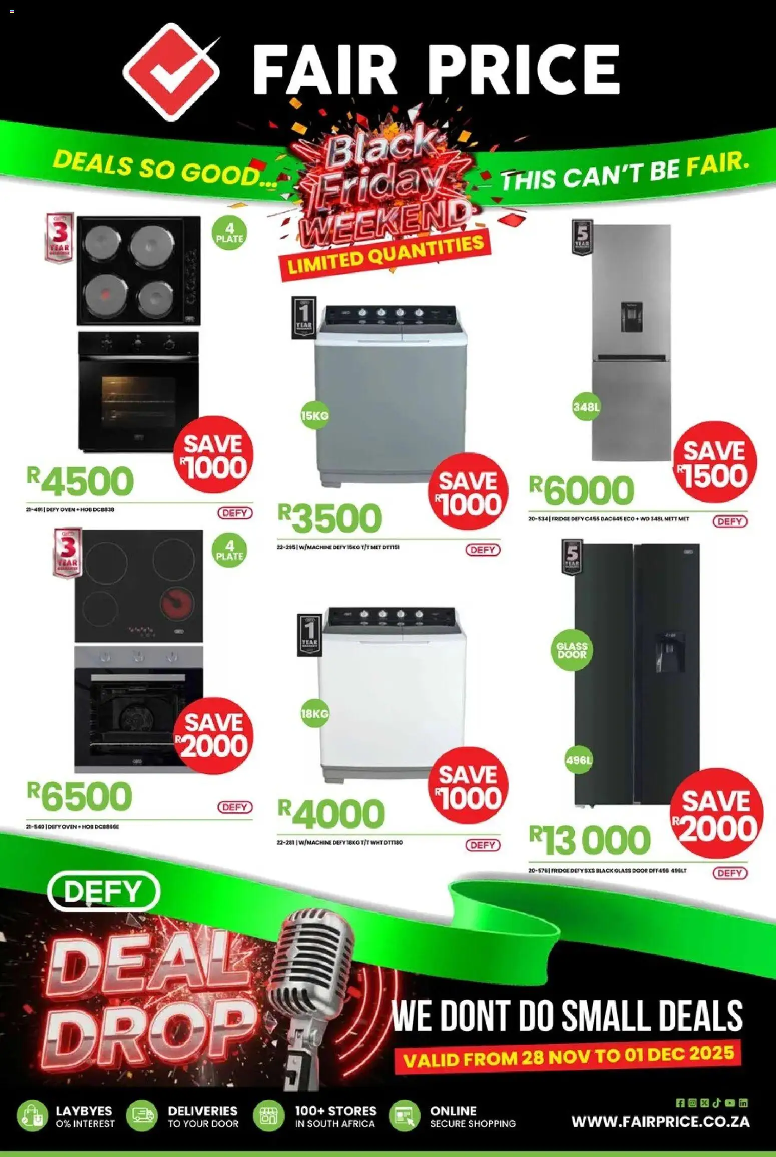 New Fair Price catalogue – valid from 28.11.2025 | Page: 1 | Products: Oven, Hob, Plate, Fridge
