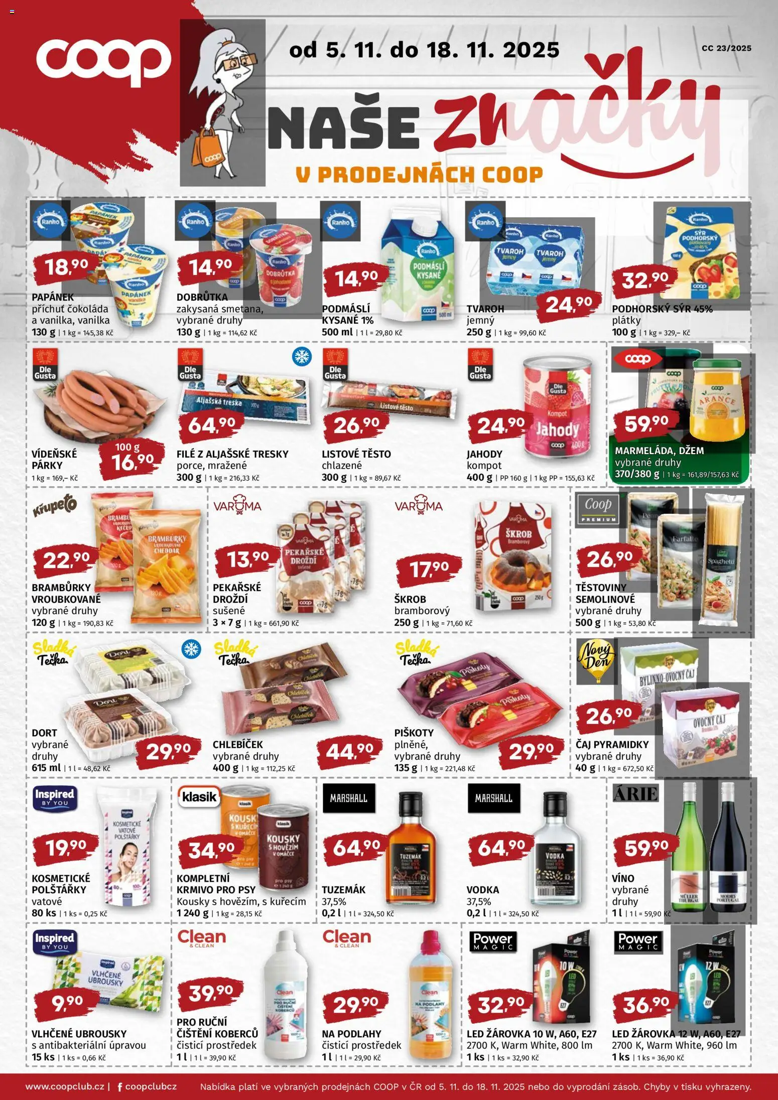 Terno leták - COOP naše super ceny od 05.11.2025 | Strana: 2 | Produkty: Aljašská treska, Jahody, Ubrousky, Droždí