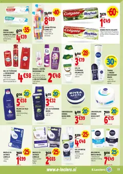 E.leclerc katalog akcije – veljaven od 04.02.2026 | Stran: 33 | Izdelki: Gel za britje, Mleko, Gel za tusiranje, Zobna pasta