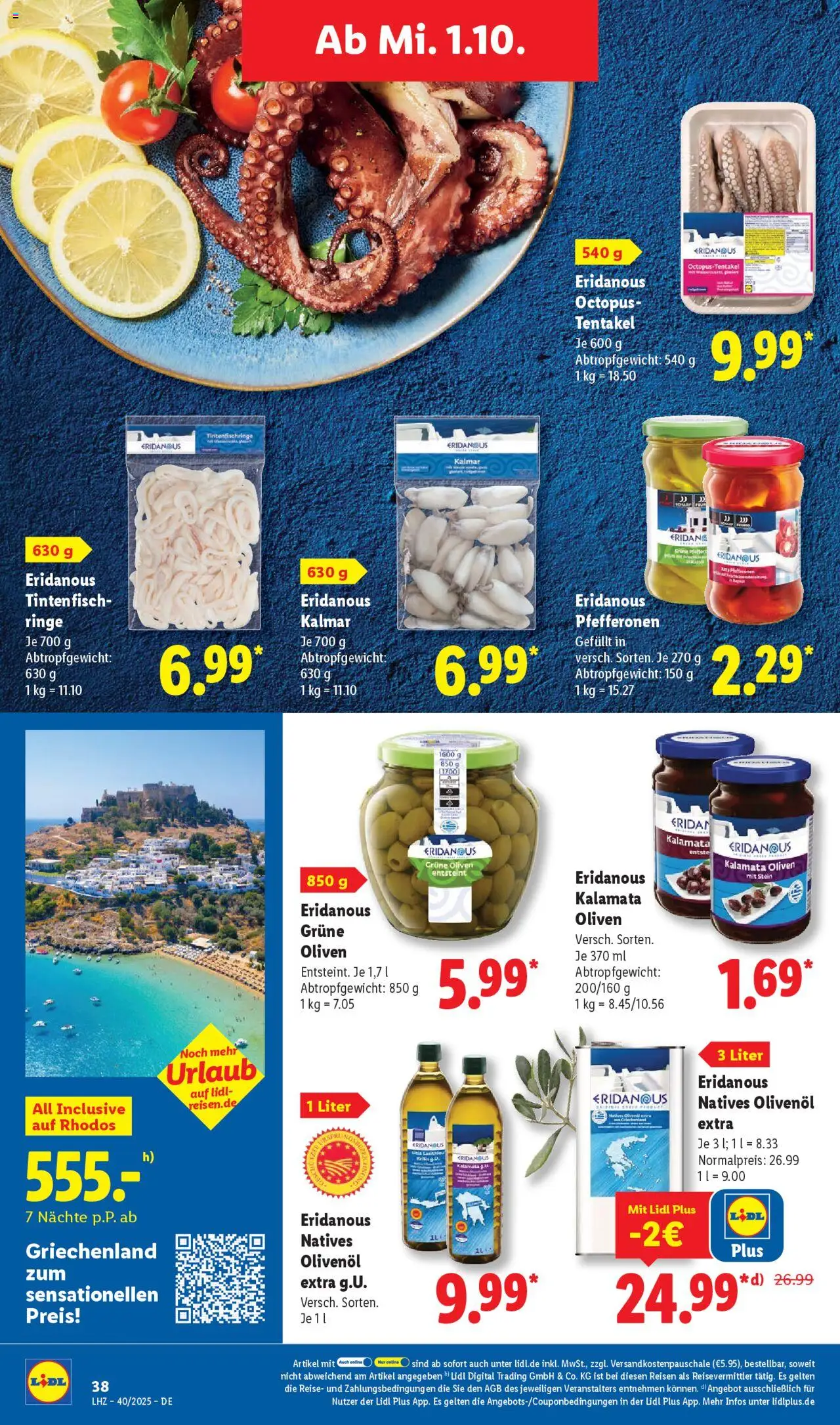 Lidl Prospekt 	 – gültig ab 29.09.2025 | Seite: 52 | Produkte: Olivenol, Tintenfisch, Pfeffer
