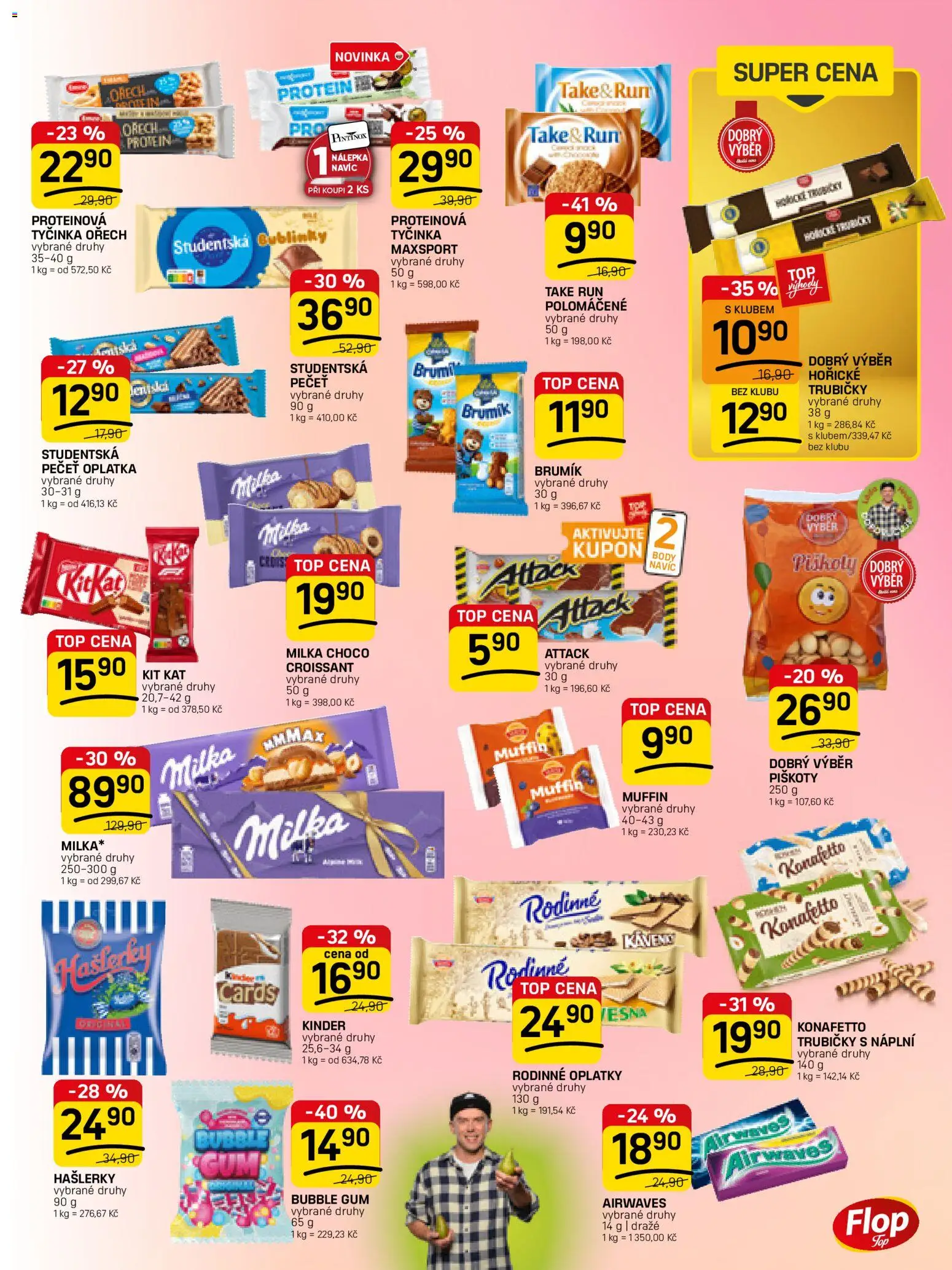 Flop leták - FlopTop od 08.04.2026 | Strana: 9 | Produkty: Croissant, Protein, Kinder, Oplatky