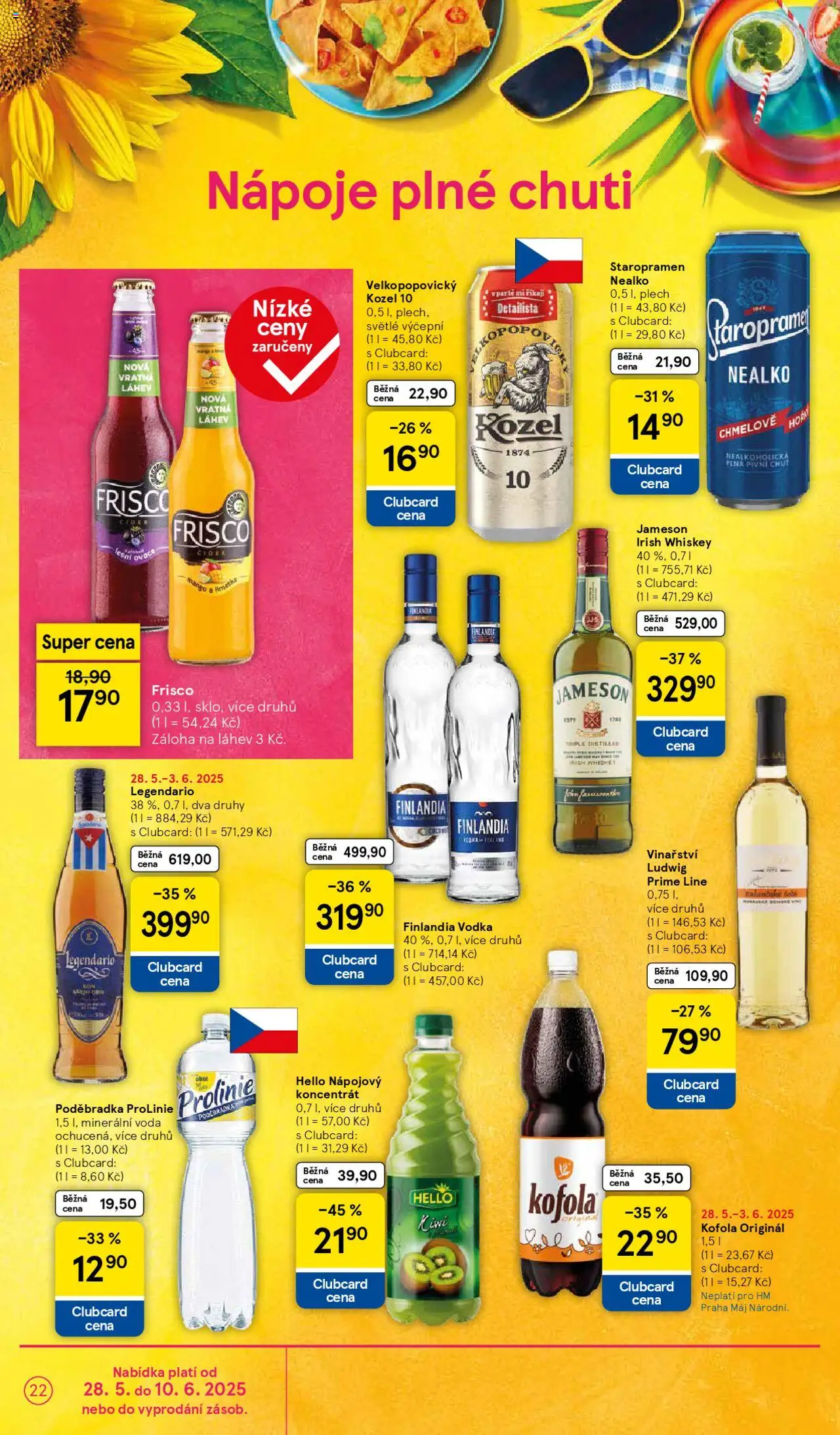 Tesco leták - Hypermarket od 28.05.2025 | Strana: 22 | Produkty: Rum, Voda, Staropramen, Kozel 10