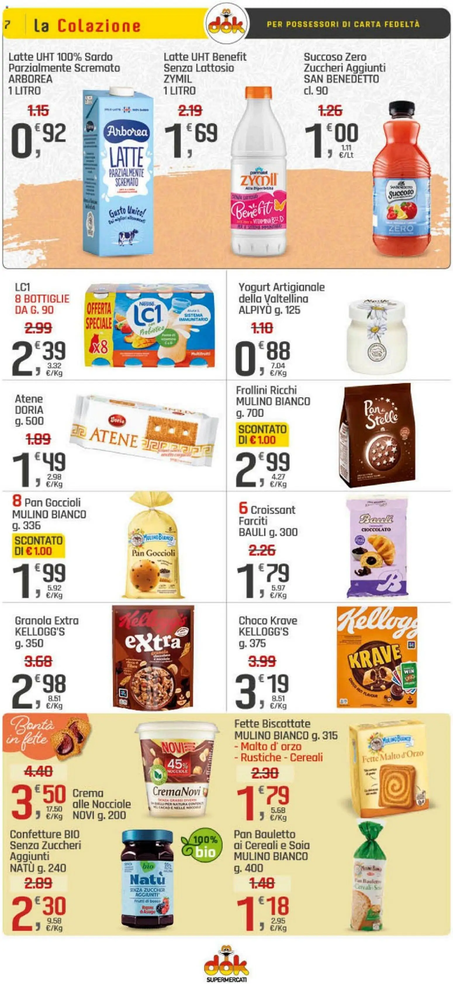 Volantino DOK del 20.04.2026 | Pagina: 7 | Prodotti: Crema, Cereali, Latte, Croissant