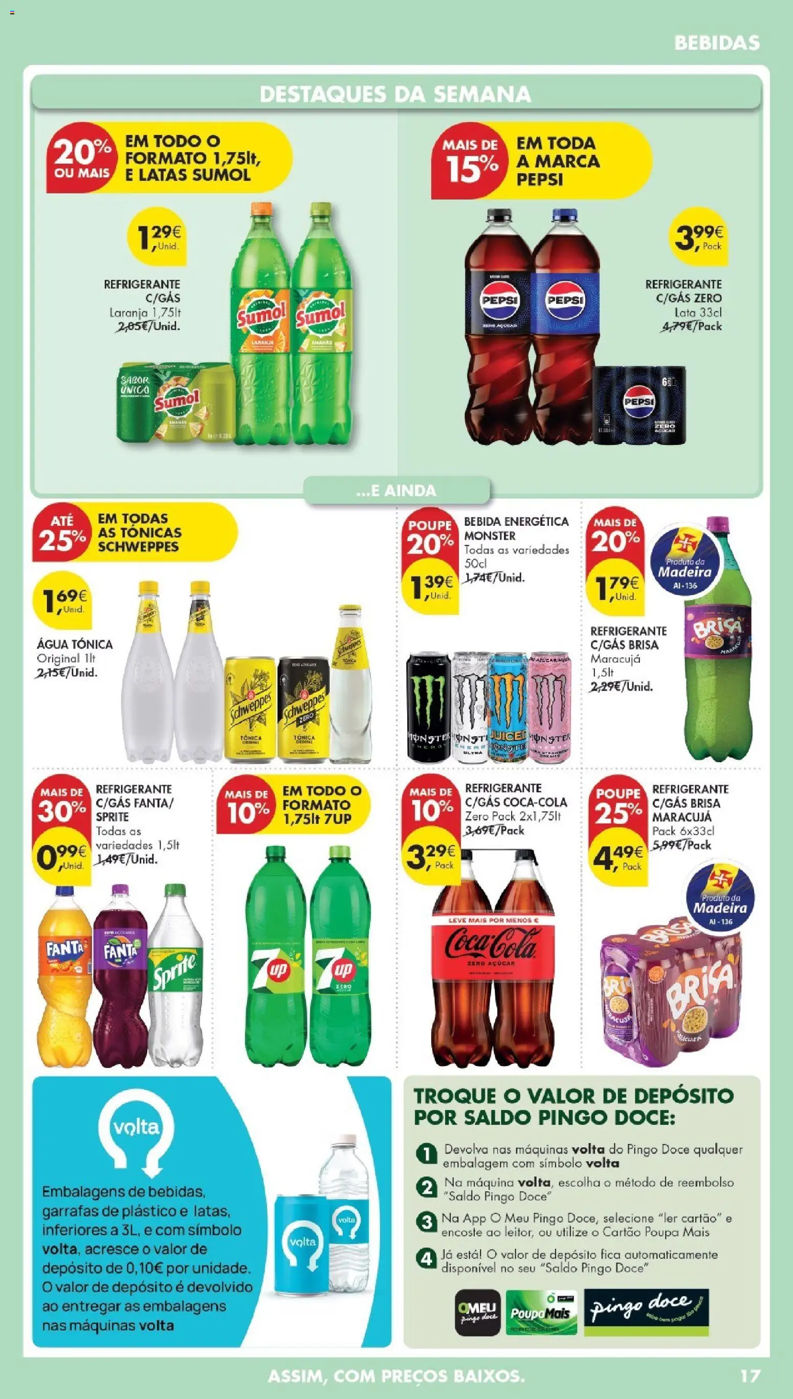 Pingo Doce Poupe Esta Semana Madeira │ válido de 21.04.2026 | Página: 17 | Produtos: Refrigerante, Fanta, Coca-cola, Soda
