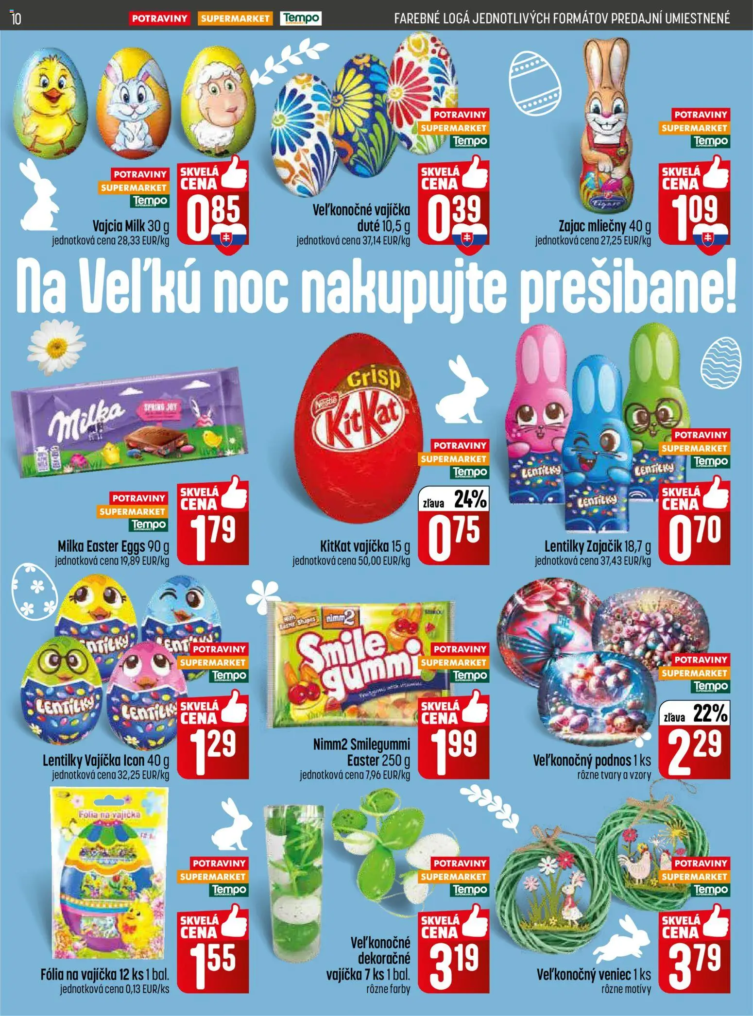 Nové COOP Jednota akcie – leták je platný od 05.03.2026 | Strana: 10 | Produkty: Vajcia, Milka