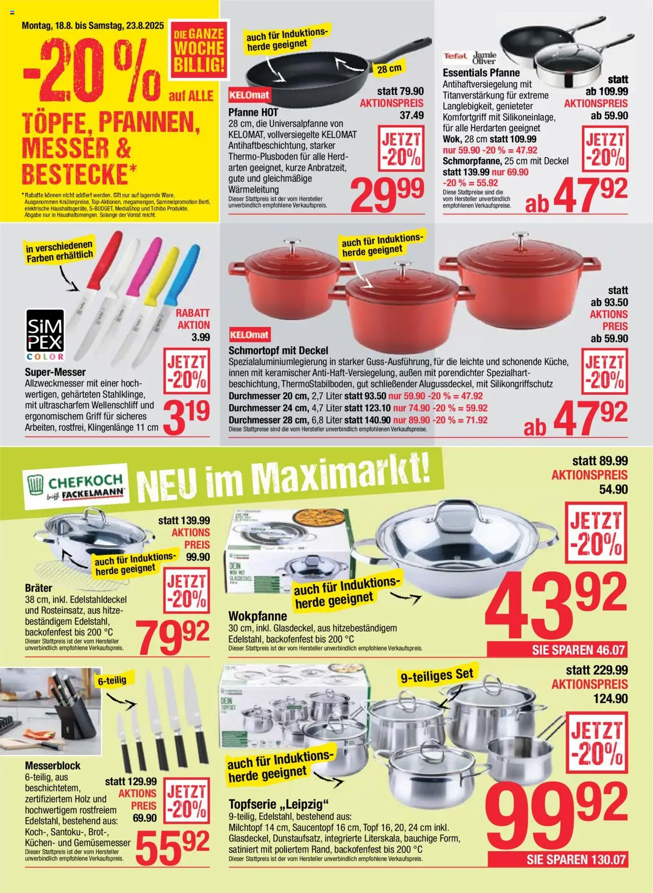 Maximarkt Flugblatt gültig ab 18.08.2025 | Seite: 16 | Produkte: Herd, Brot