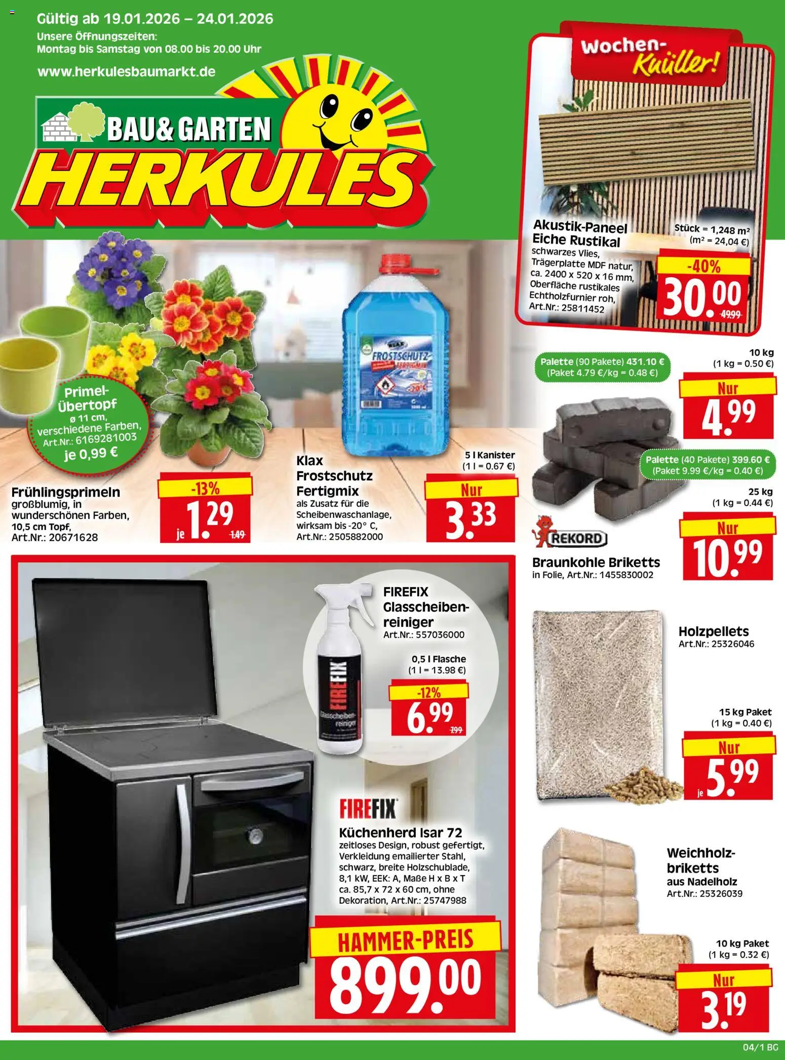 HERKULES Bau & Garten – gültig ab 19.01.2026 | Seite: 1 | Produkte: Uhr