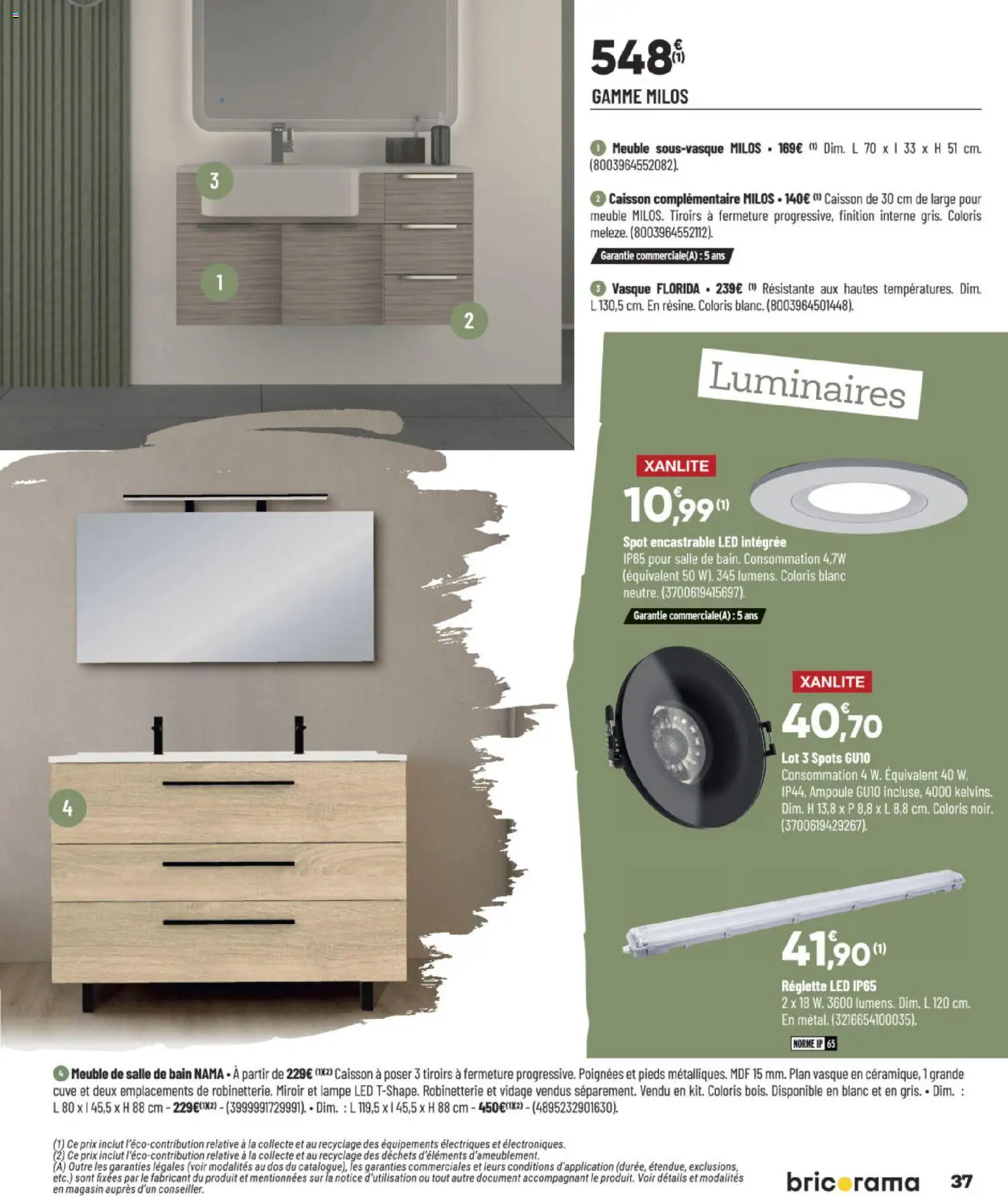 {H1} | Page: 37 | Produits: Meuble, Tiroirs, Miroir, Lampe