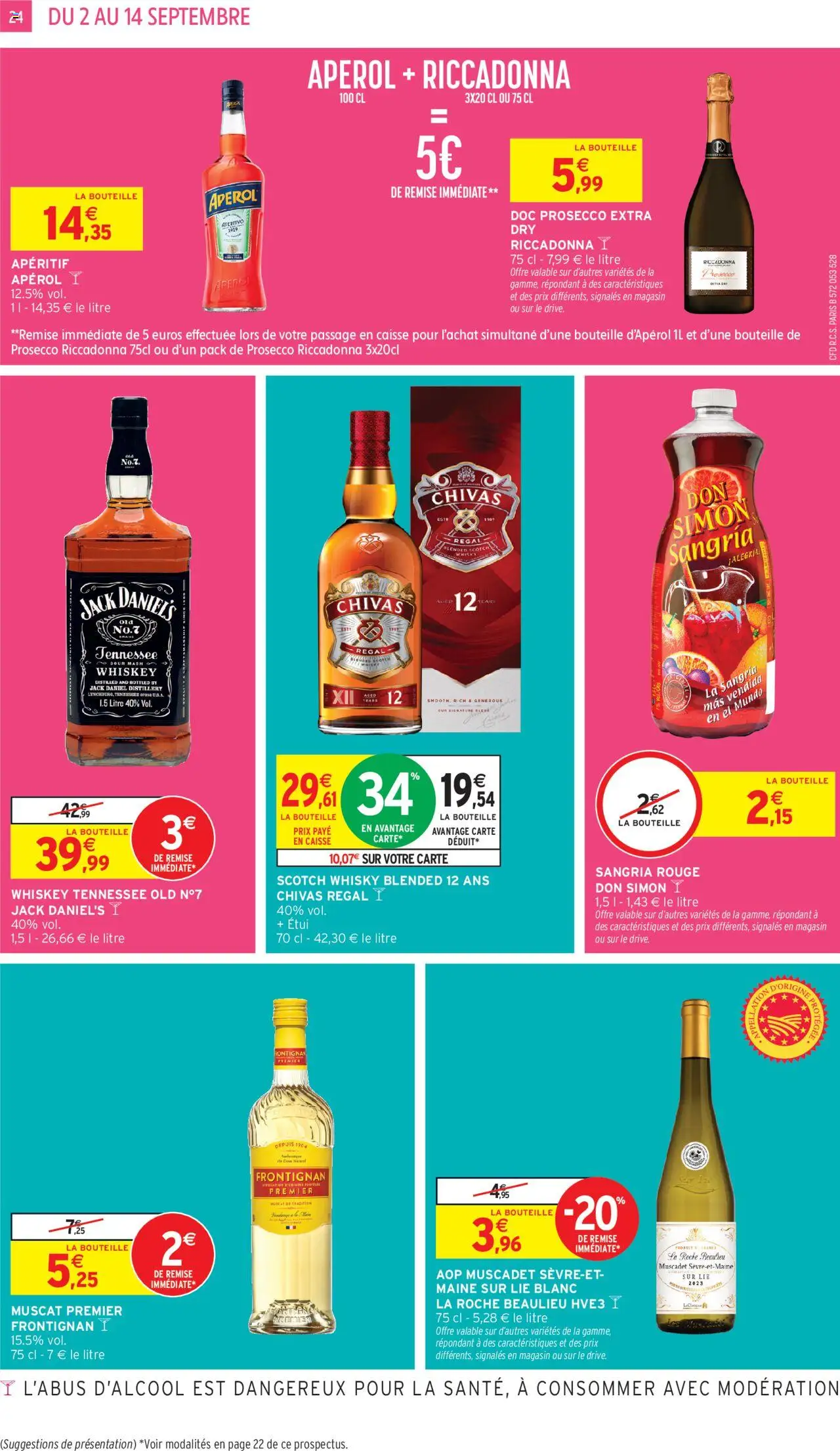  | Page: 24 | Produits: Étui, Prosecco, Sangria, Sangria rouge Don Simon