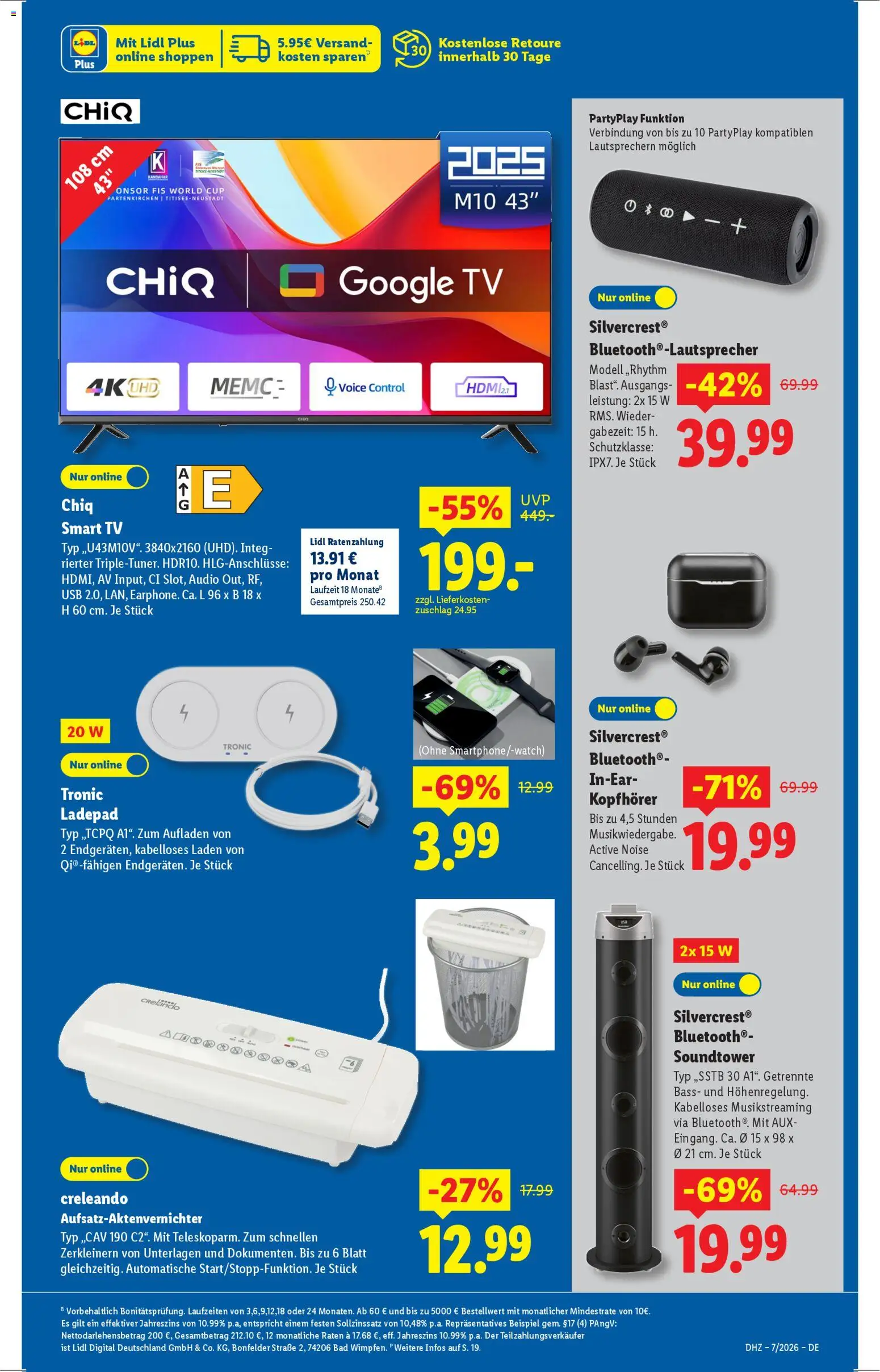 Lidl - Prospekt – gültig ab 09.02.2026 | Seite: 5 | Produkte: USB, Smart TV, TV, Audio