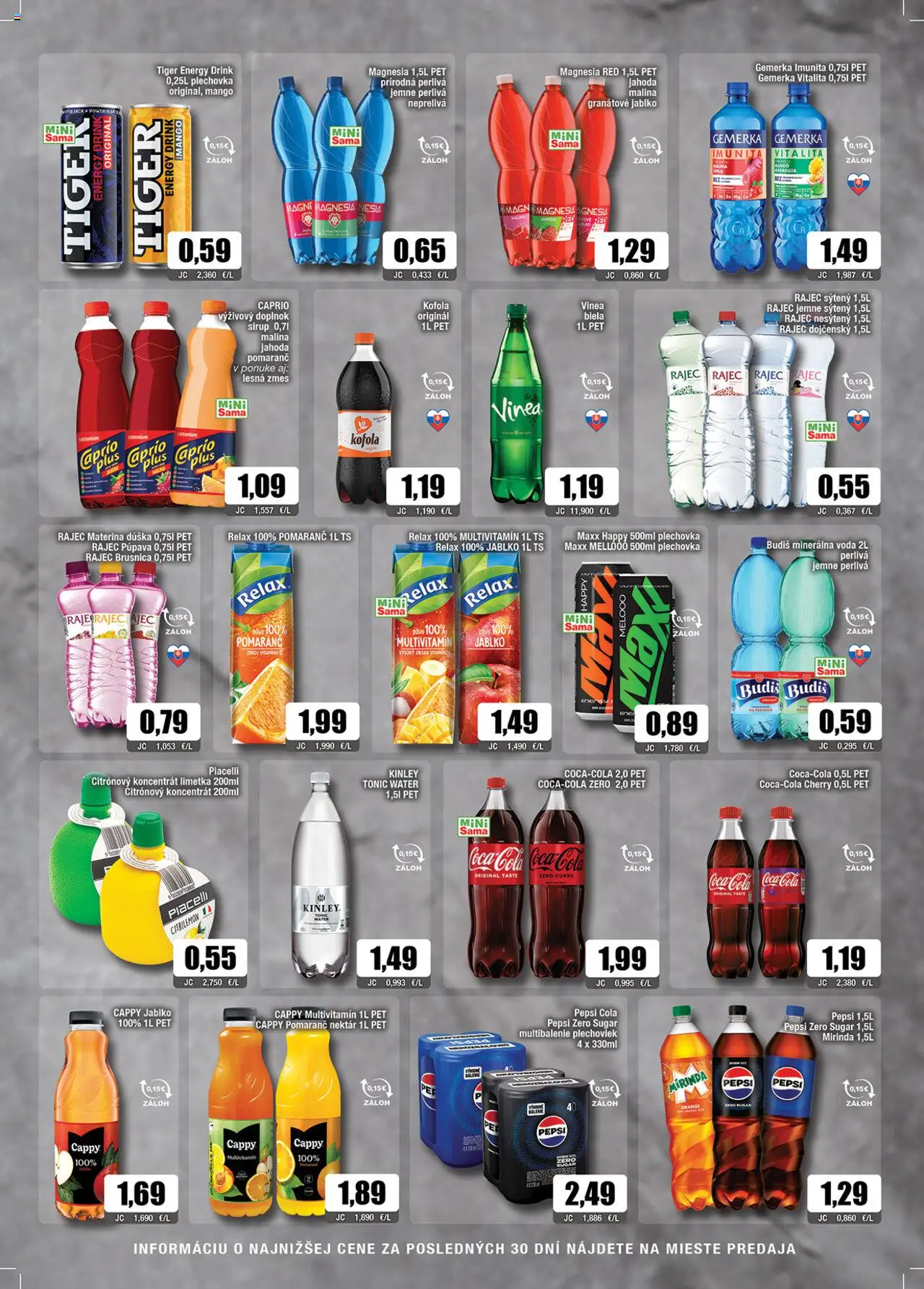 Nové Sama akcie – leták je platný od 03.10.2025 | Strana: 10 | Produkty: Rajec, Kofola, Minerálna voda, Gemerka