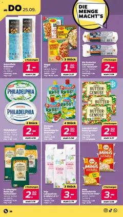 Netto Prospekt 	 – gültig ab 21.09.2025 | Seite: 28 | Produkte: Butter, Philadelphia, Gemüse, Pasta