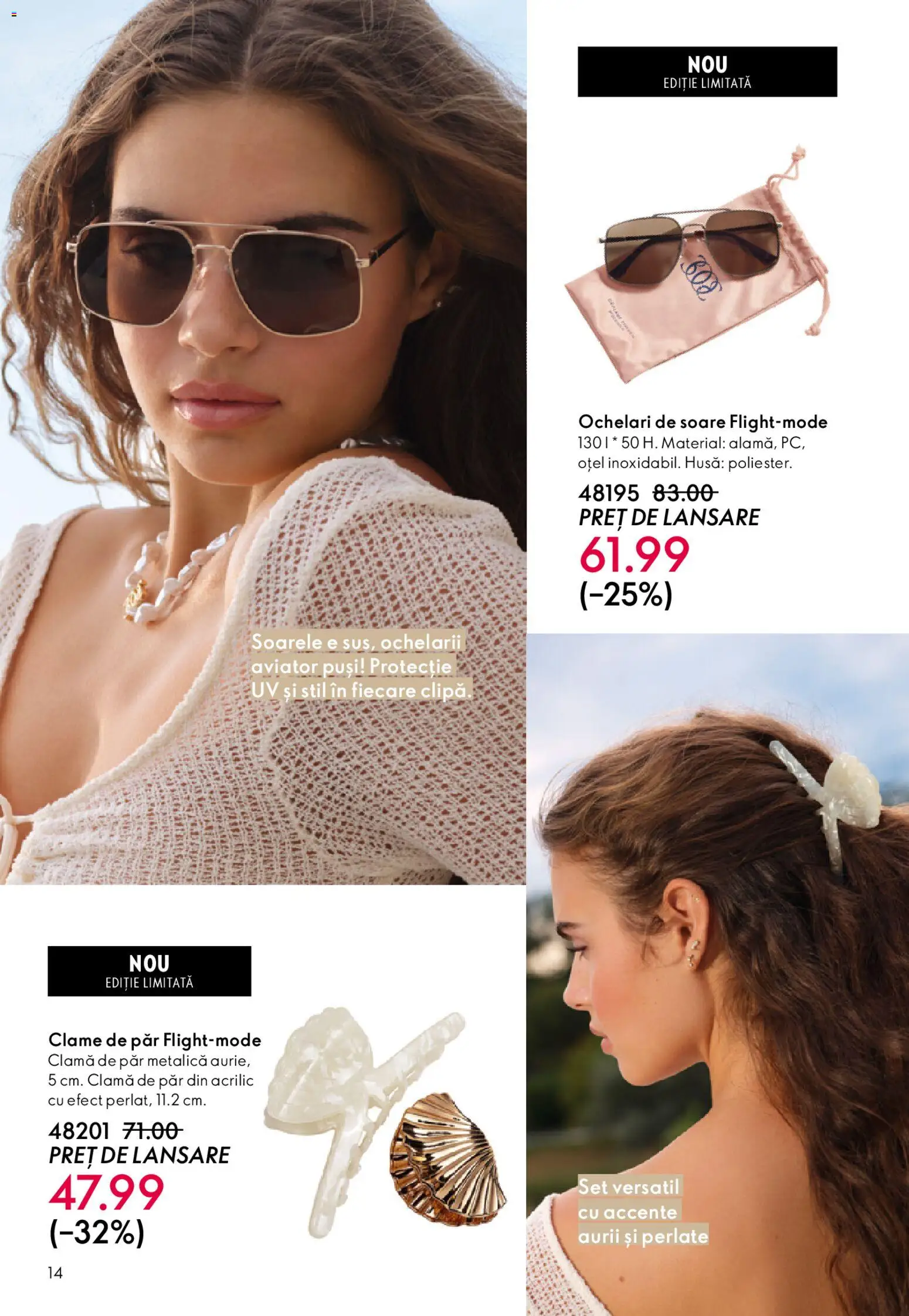 Noul catalog Oriflame – valabil de la 27.05.2026 | Pagină: 14 | Produse: Ochelari, Ochelari de soare