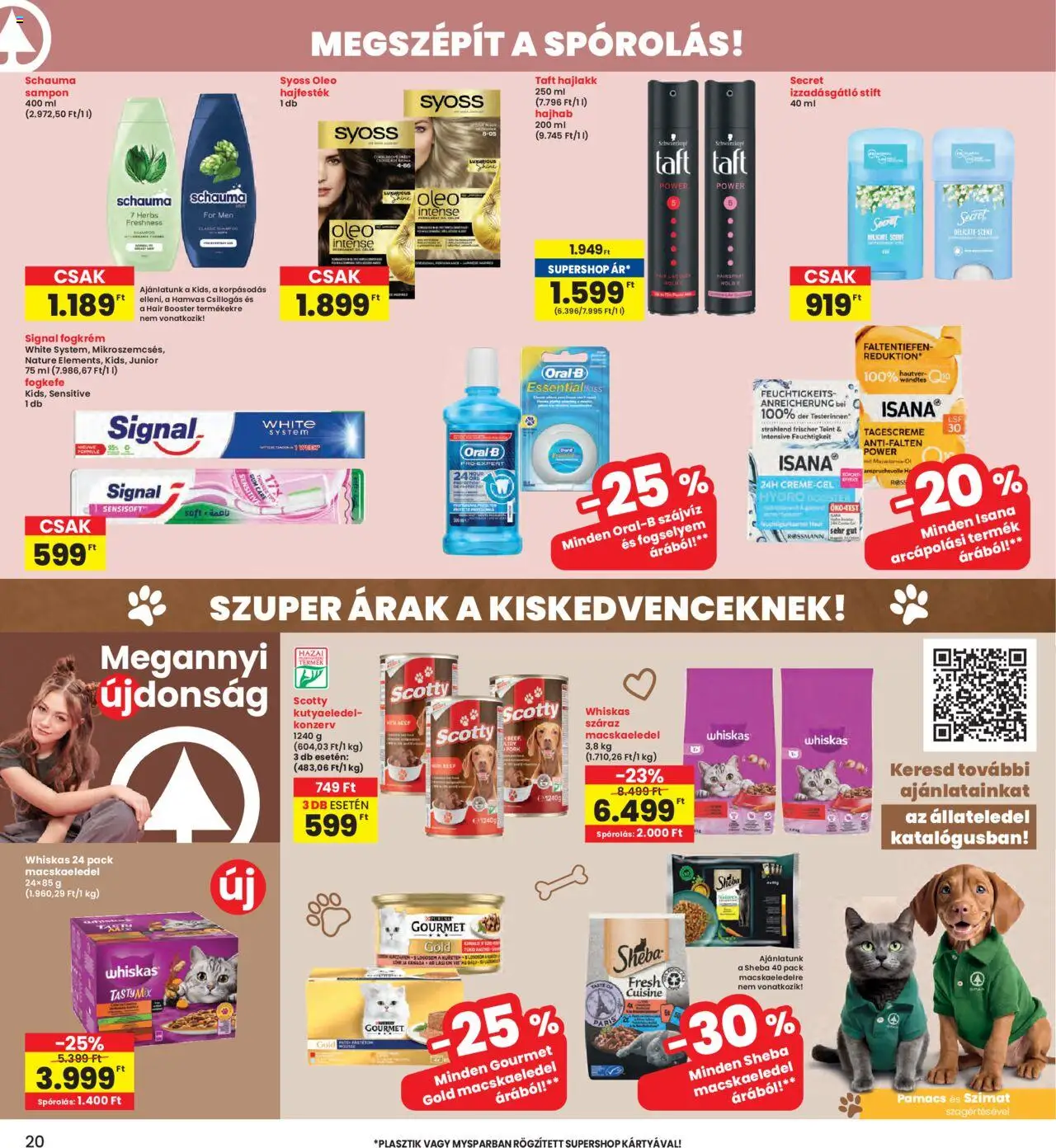Interspar akciós ujság - amely érvényes a következő dátumtól: 25.09.2025 | Oldal: 20 | Termékek: Macskaeledel, Kutyaeledel, Izzadásgátló, Fogkrém