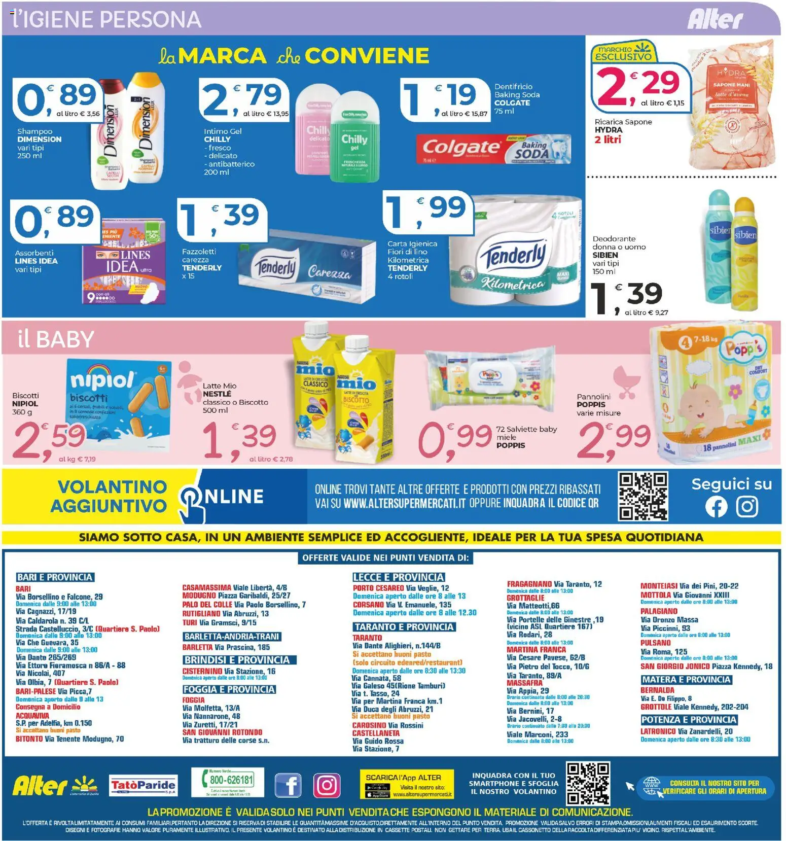 Volantino Alter Discount del 14.11.2025 | Pagina: 12 | Prodotti: Pannolini, Deodorante, Fazzoletti, Intimo