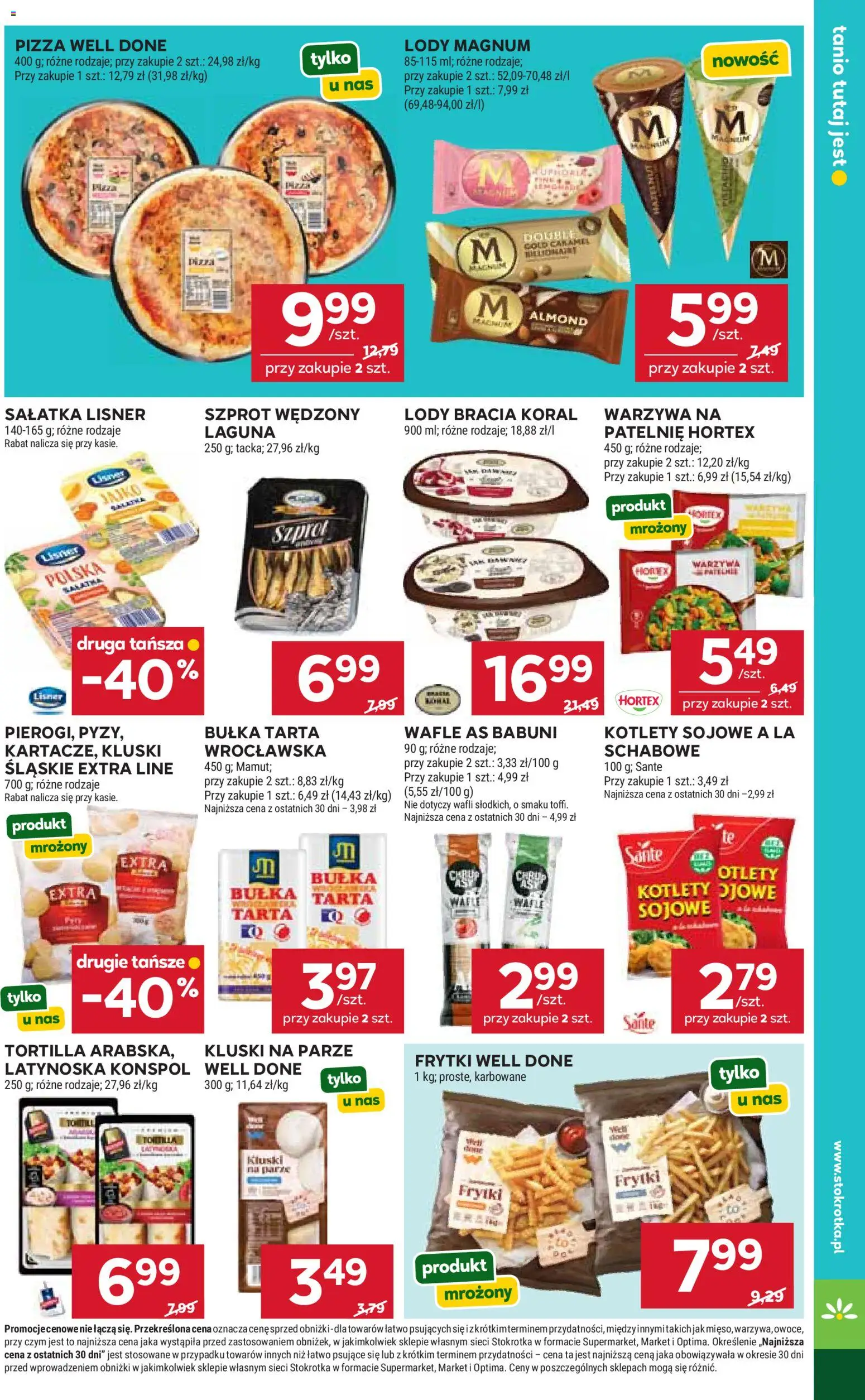 Stokrotka gazetka od 16.04.2026 | Strona: 31 | Produkty: Pizza, Lody Magnum, Kotlety, Warzywa