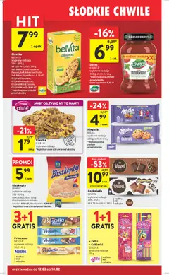 Pogląd oferty "Intermarche Gazetka" - ważna od 12.02.2026 | Strona: 30 | Produkty: Belvita, Tiramisu, Cukierki, Ciastka
