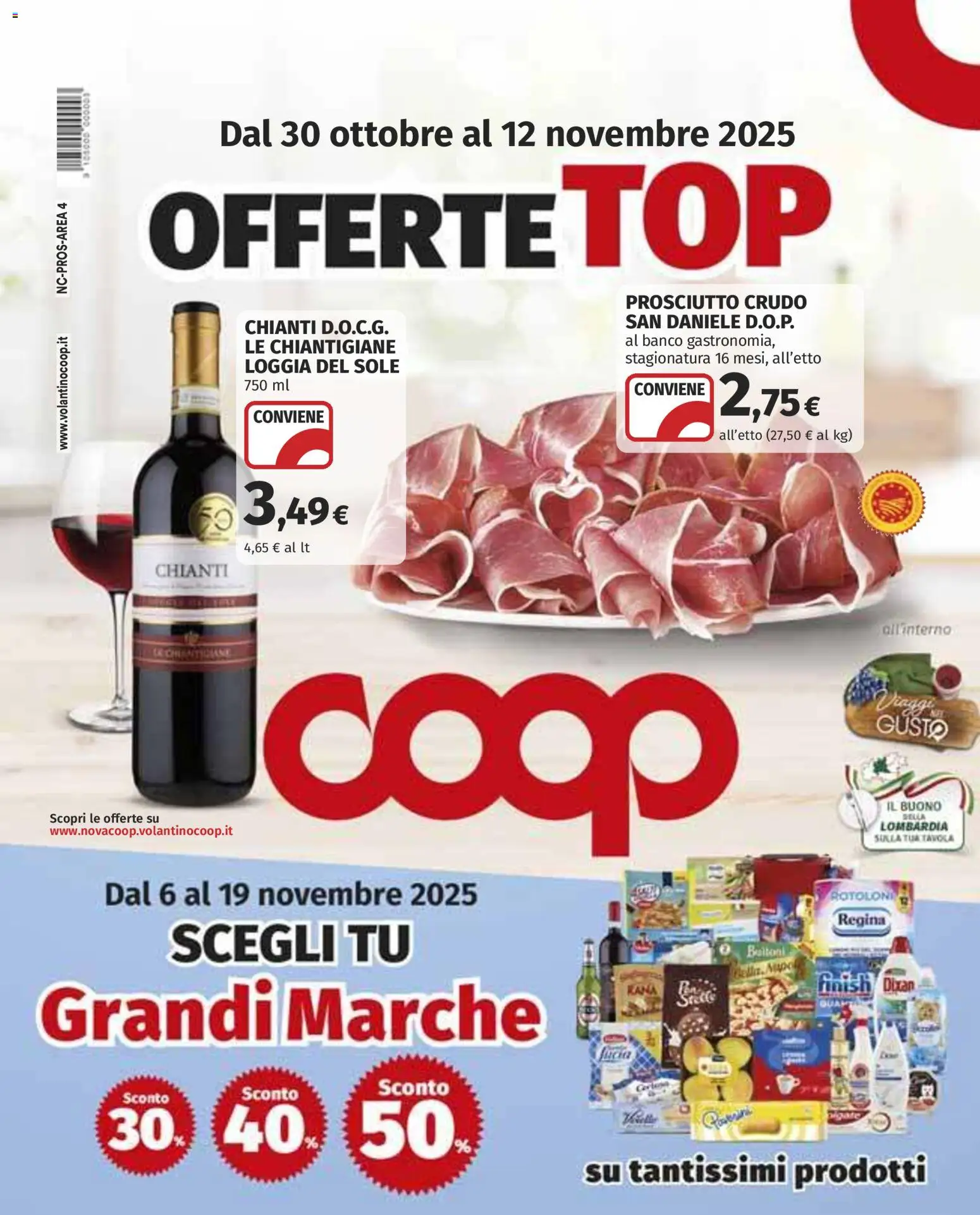 Volantino COOP del 30.10.2025 | Pagina: 1 | Prodotti: Prosciutto Crudo, Prosciutto