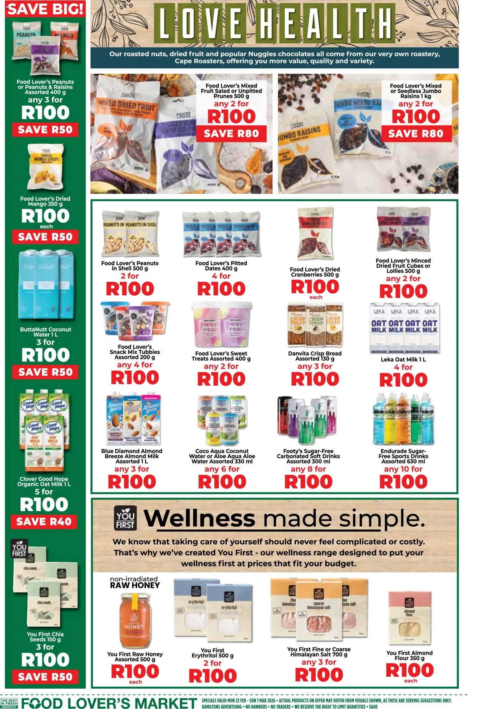 New Food Lover's Market catalogue – valid from 23.02.2026 | Page: 12 | Products: Bread, Salad, Fruit, Salt