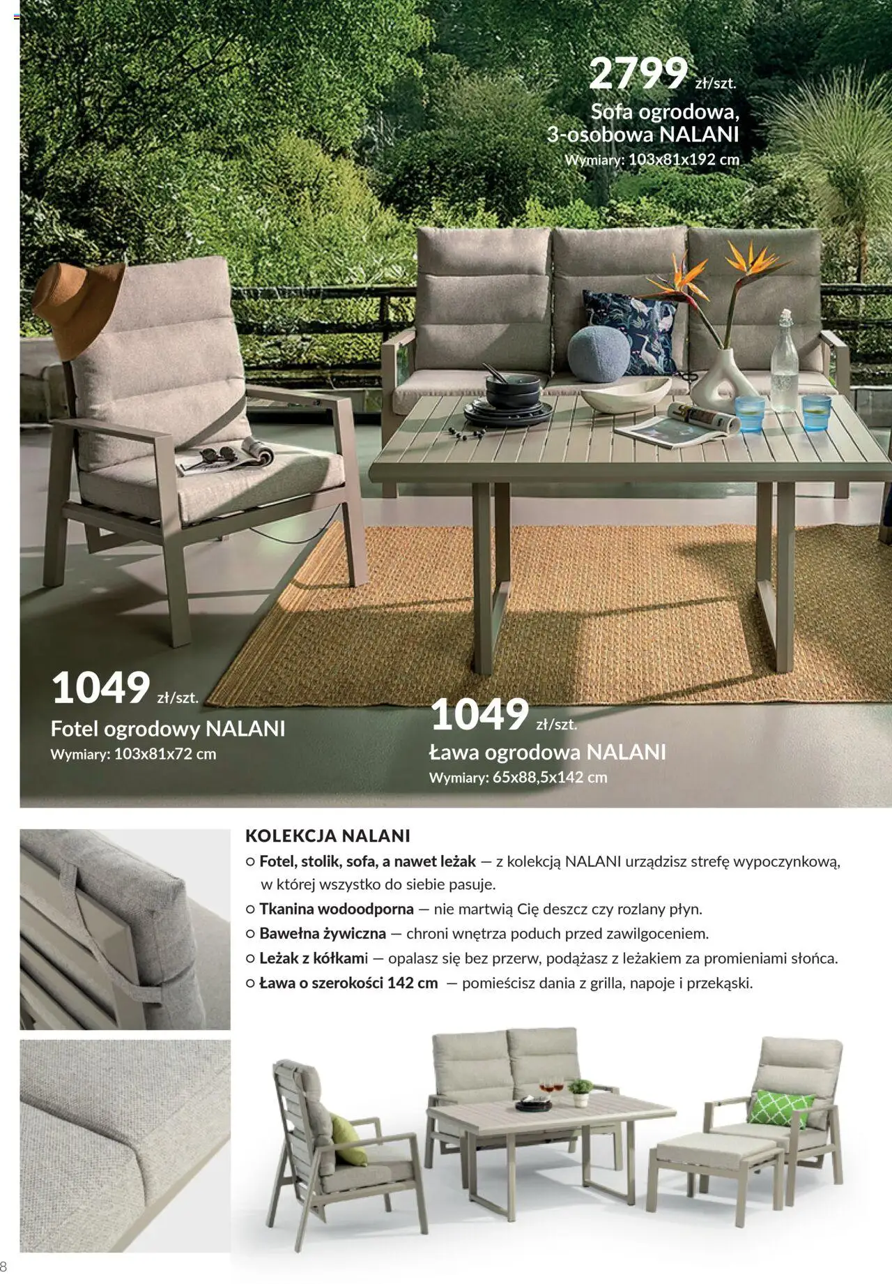 Salony Agata Gazetka - Ogród od 26.05.2025 | Strona: 8 | Produkty: Napoje, Sofa, Fotel, Leżak