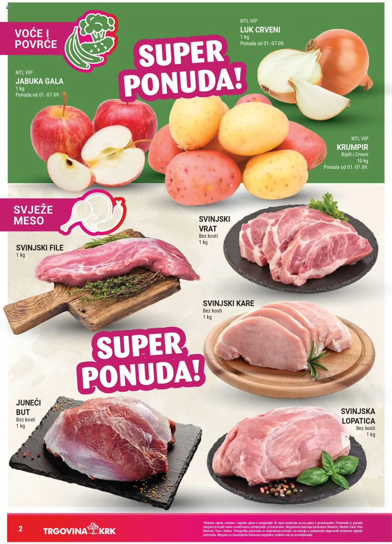 Trgovina Krk katalog | vrijedi od 01.09.2025 | Stranica: 2 | Proizvodi: Krumpir, Luk, Povrće, Jabuka