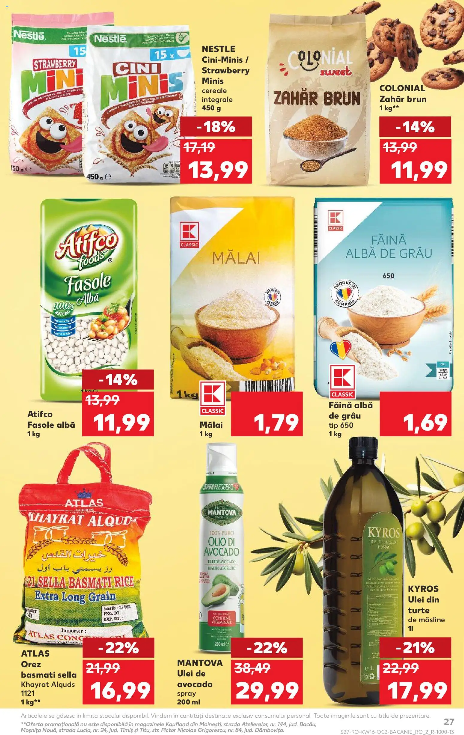 Noul catalog Kaufland – valabil de la 15.04.2026 | Pagină: 27 | Produse: Măsline, Orez, Mălai, Zahăr