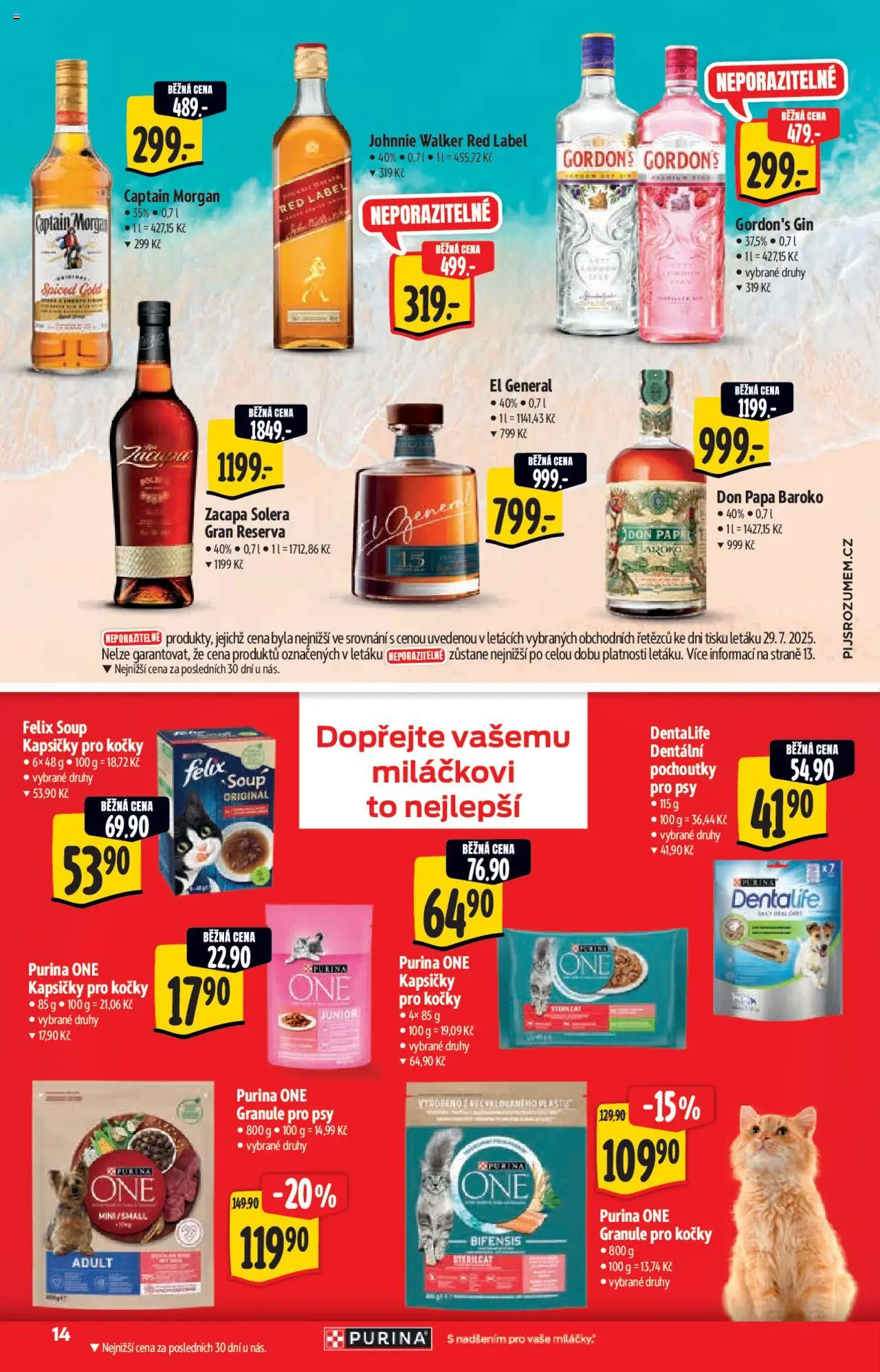 Albert katalog - Supermarket od 06.08.2025 | Strana: 14 | Produkty: Morgan, Granule, Kapsičky pro kočky, Purina one