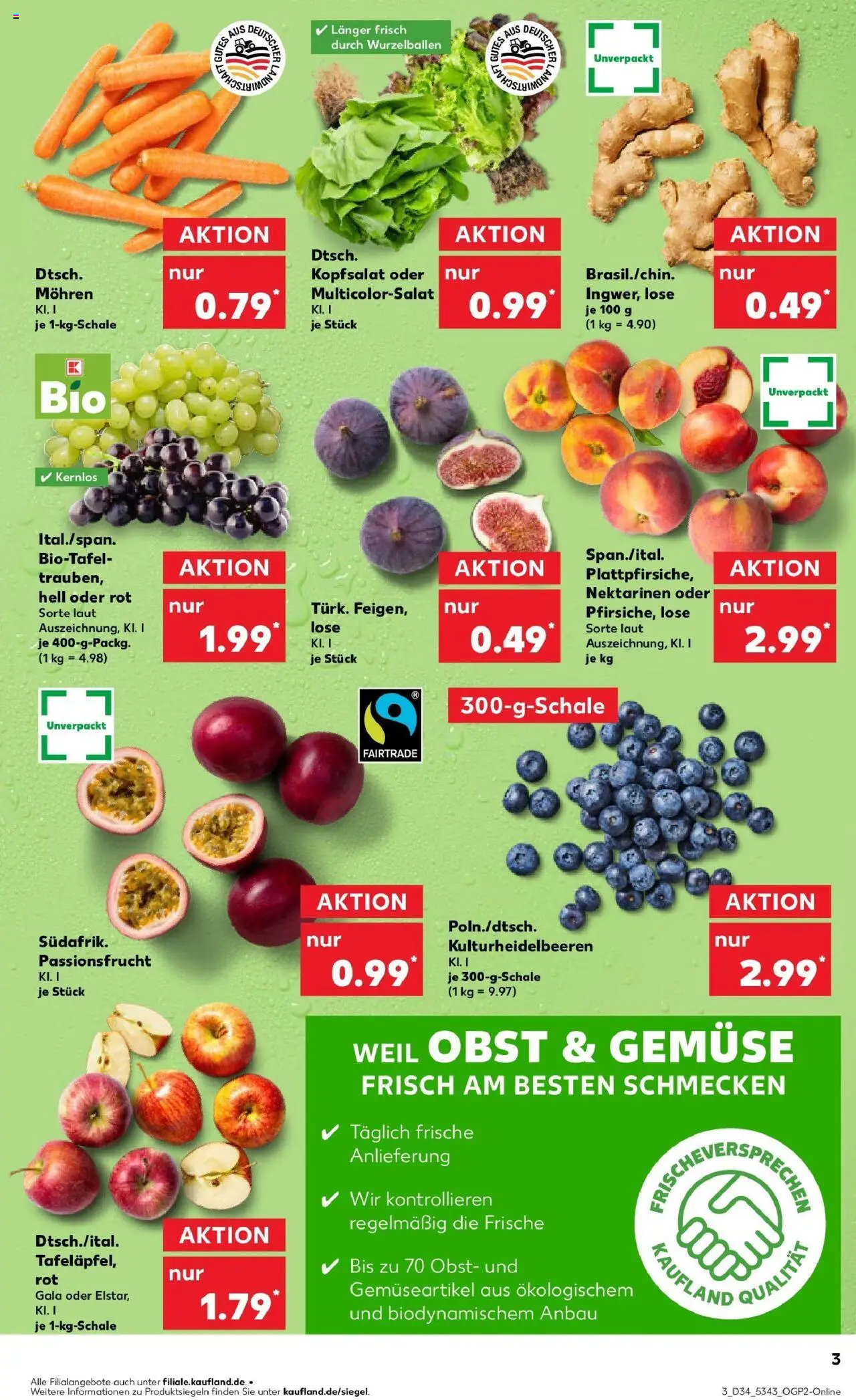 Kaufland prospekt Laupheim	 - gültig ab dem 21.08.2025 | Seite: 3 | Produkte: Nektarinen, Mohren, Gemüse, Obst