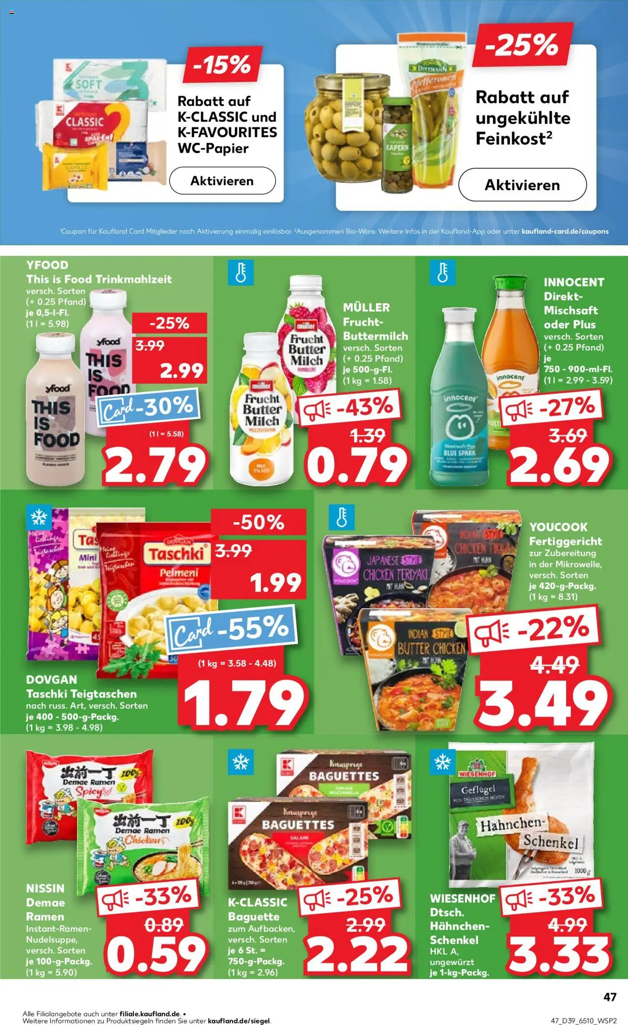 Kaufland prospekt Köln	 – gültig ab 25.09.2025 | Seite: 47 | Produkte: Buttermilch, Youcook, Milch, Butter
