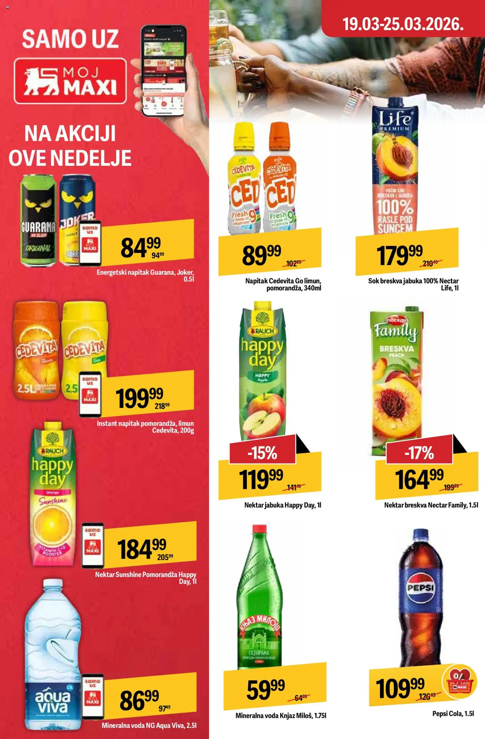 Maxi katalog katalog - važi od 19.03.2026 | Strana: 26 | Proizvode: Cedevita, Nektar, Mineralna voda, Limun