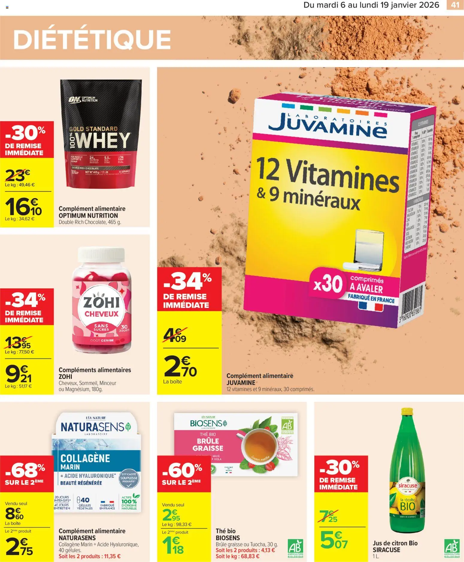 {H1} | Page: 43 | Produits: Citron, Jus de citron, Jus, Thé