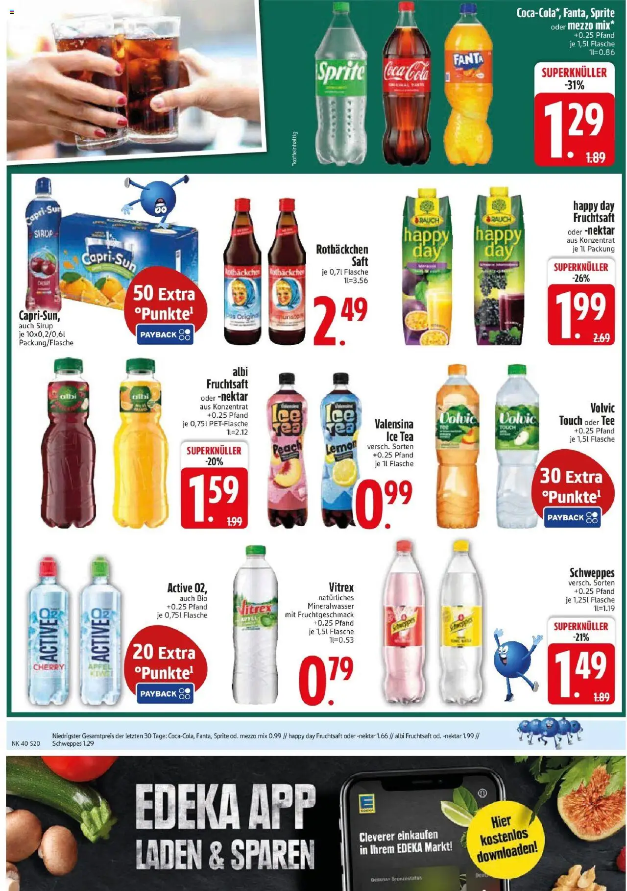 Edeka prospekt Markt Schwaben	 – gültig ab 28.09.2025 | Seite: 20 | Produkte: Sprite, Cola, Tee, Volvic