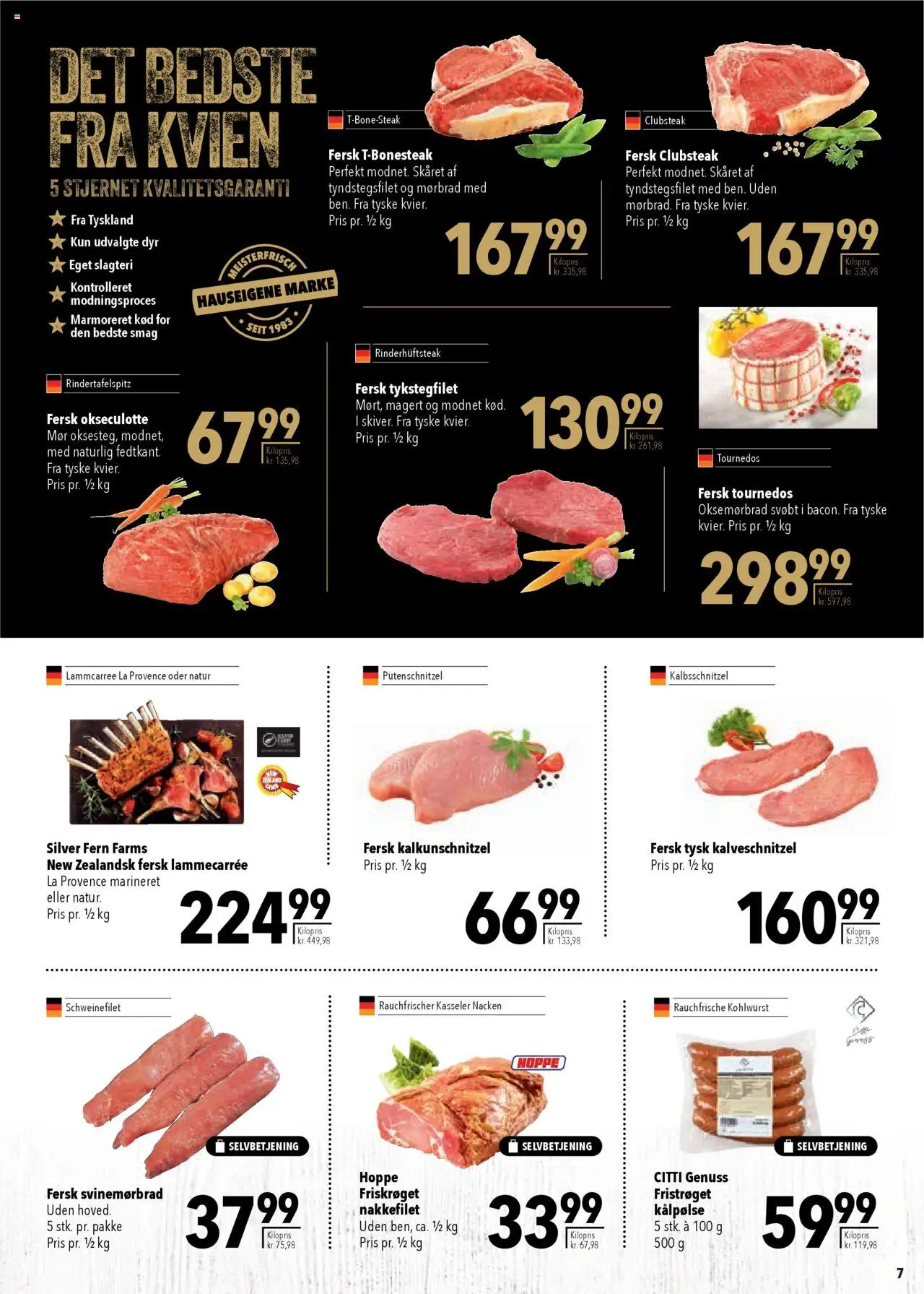 CITTI Markt Dänemark-Werbung – gültig ab 08.10.2025 | Seite: 7 | Produkte: Schweinefilet, Kasseler nacken, Putenschnitzel
