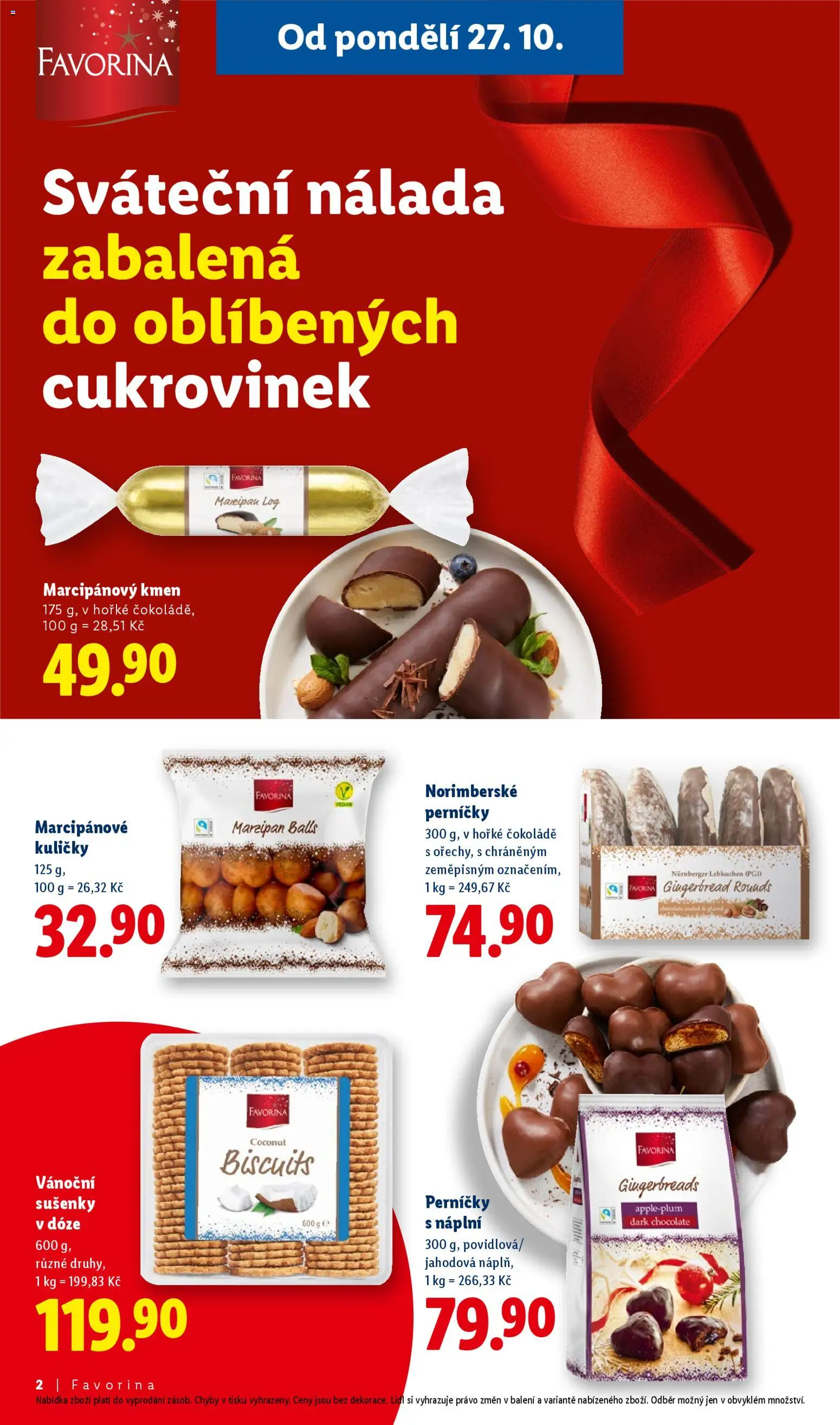 Lidl leták - Favorina od 27.10.2025 | Strana: 2 | Produkty: Cookies, Perníčky, Kuličky, Sušenky