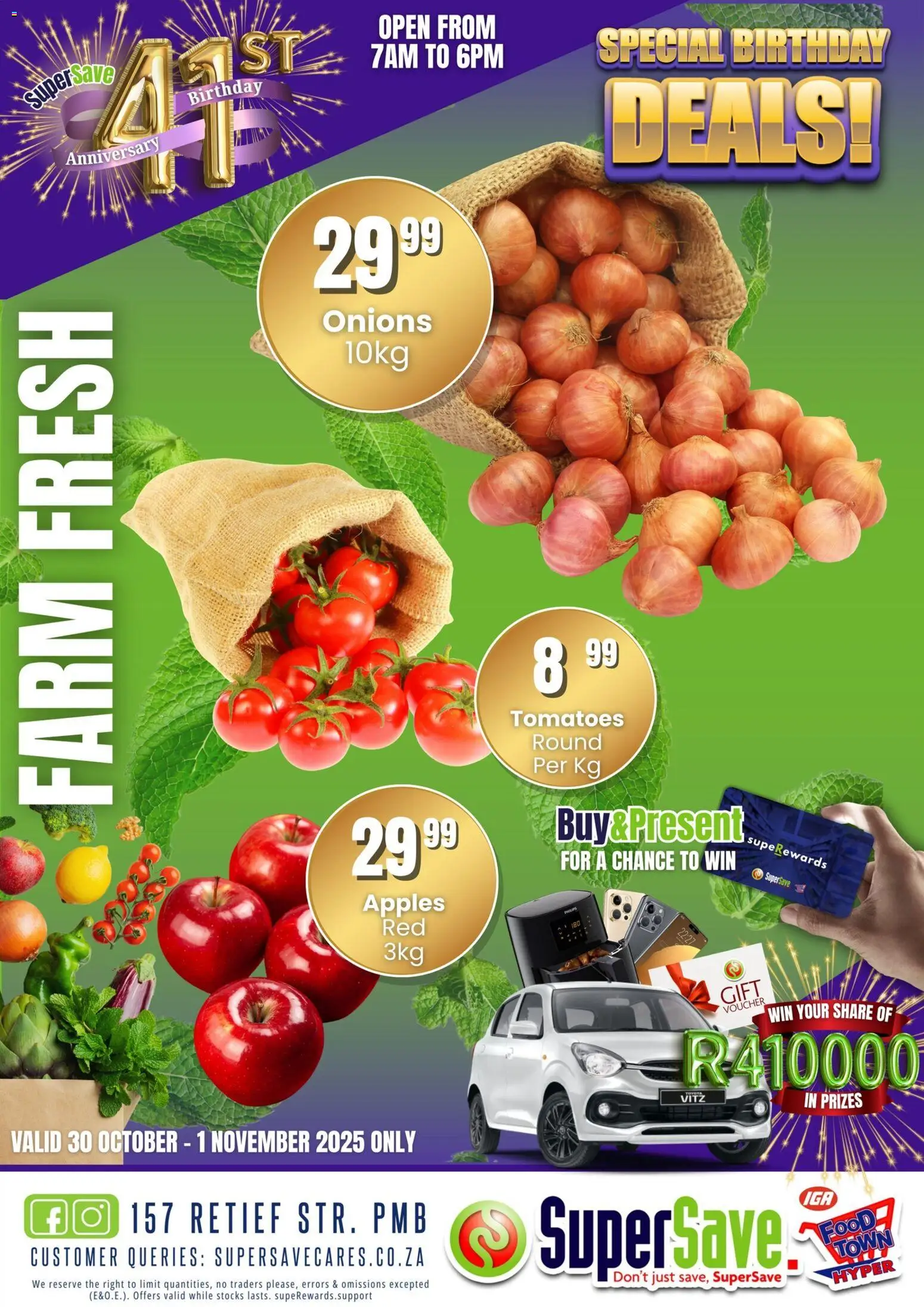 New Super Save catalogue – valid from 30.10.2025 | Page: 2 | Products: Apples, Tomatoes, Onions