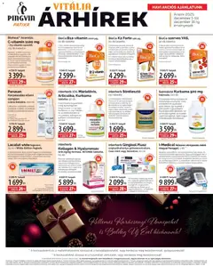 Pingvin Patika - Vitália Árhírek - amely érvényes a következő dátumtól: 01.12.2025 | Oldal: 2