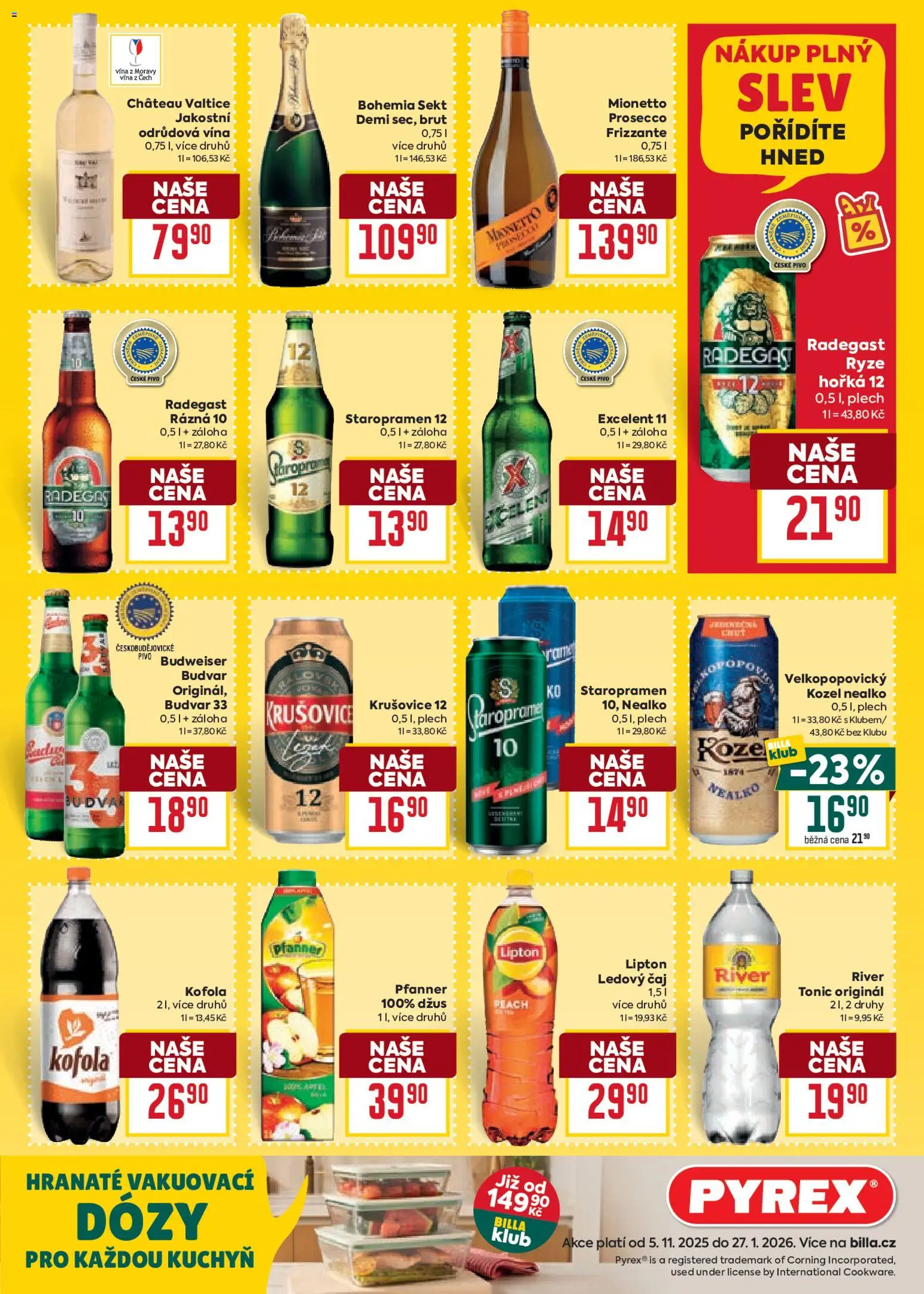 Billa Velký leták od 07.01.2026 | Strana: 27 | Produkty: Rýže, Excelent 11, Radegast, Krušovice