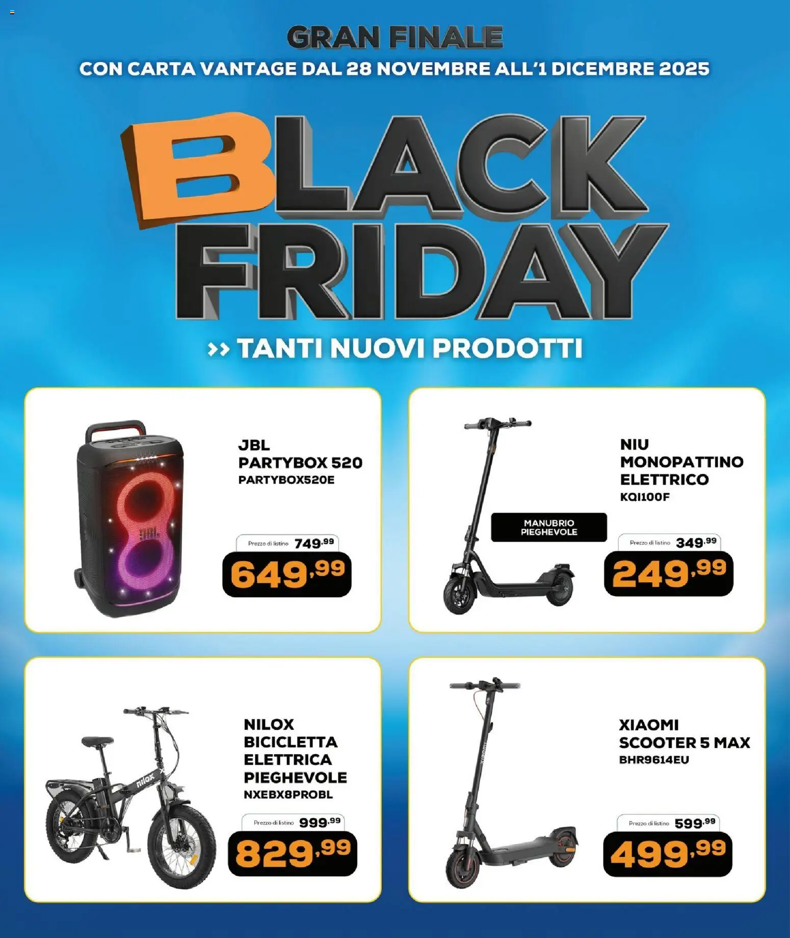 Volantino BRUNO del 26.11.2025 | Pagina: 4 | Prodotti: Bicicletta, Xiaomi, Monopattino