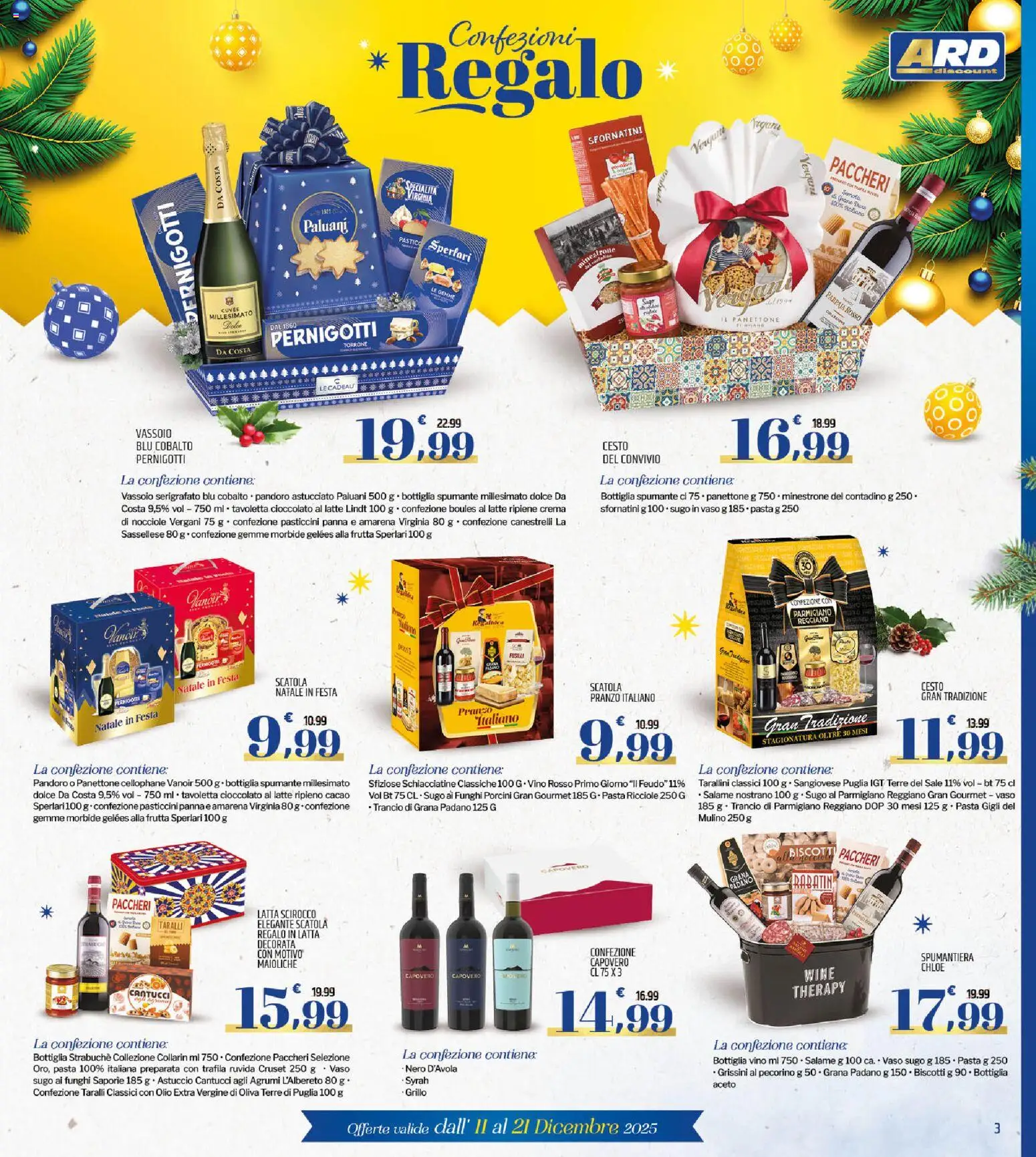 Volantino ARD Discount del 11.12.2025 | Pagina: 3 | Prodotti: Minestrone, Salame, Biscotti, Paccheri
