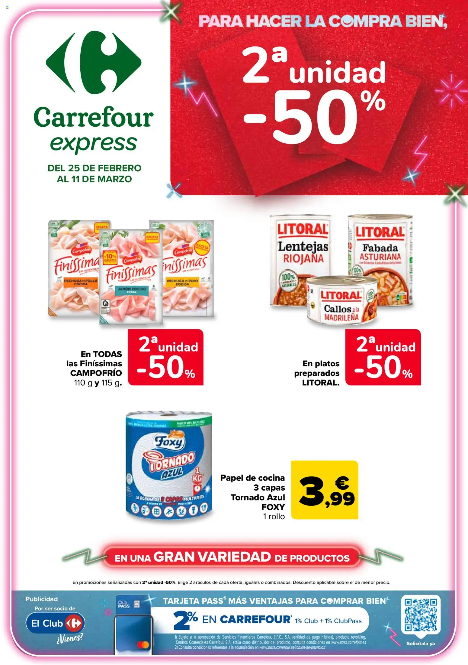 Carrefour Express folleto │ válido desde el 25.02.2026 | Página: 1 | Productos: Jamón, Jamón cocido, Cocina