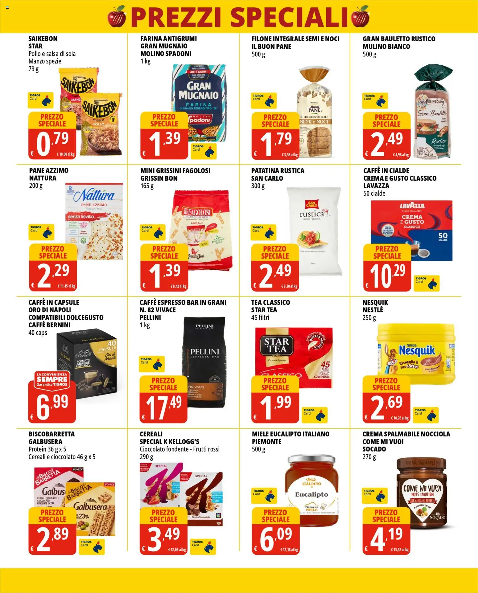 Volantino Tigros del 28.10.2025 | Pagina: 4 | Prodotti: Cioccolato, Pollo, Barretta, Grissini