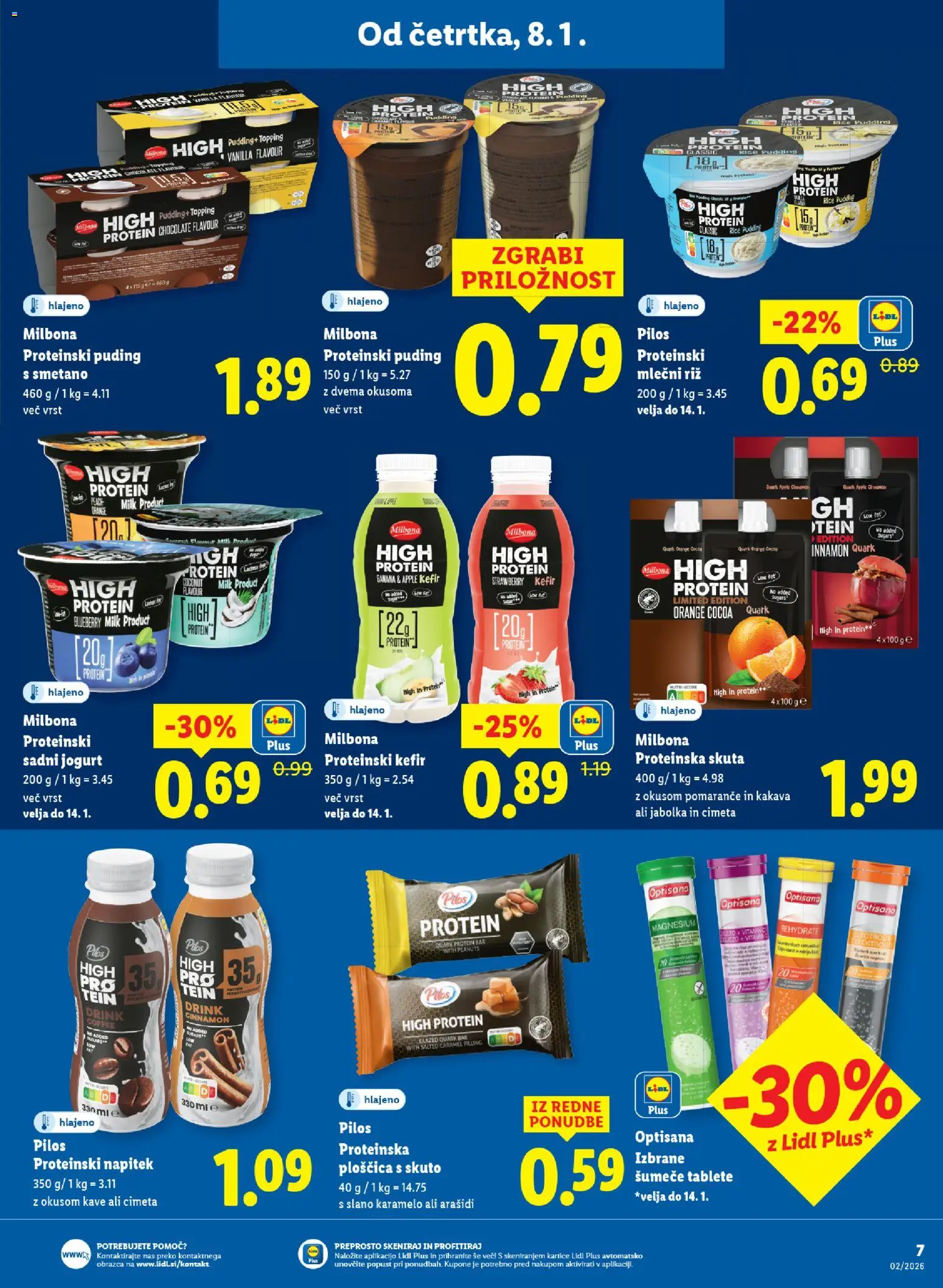 Novi Lidl katalog ponudbe – veljaven od 08.01.2026 | Stran: 7 | Izdelki: Kefir, Pomarance, Riz, Skuta