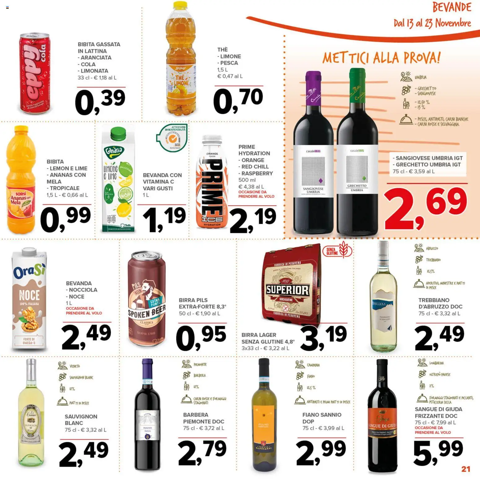 Volantino Todis del 13.11.2025 | Pagina: 21 | Prodotti: Limone, Pesca, Ananas, Bibita