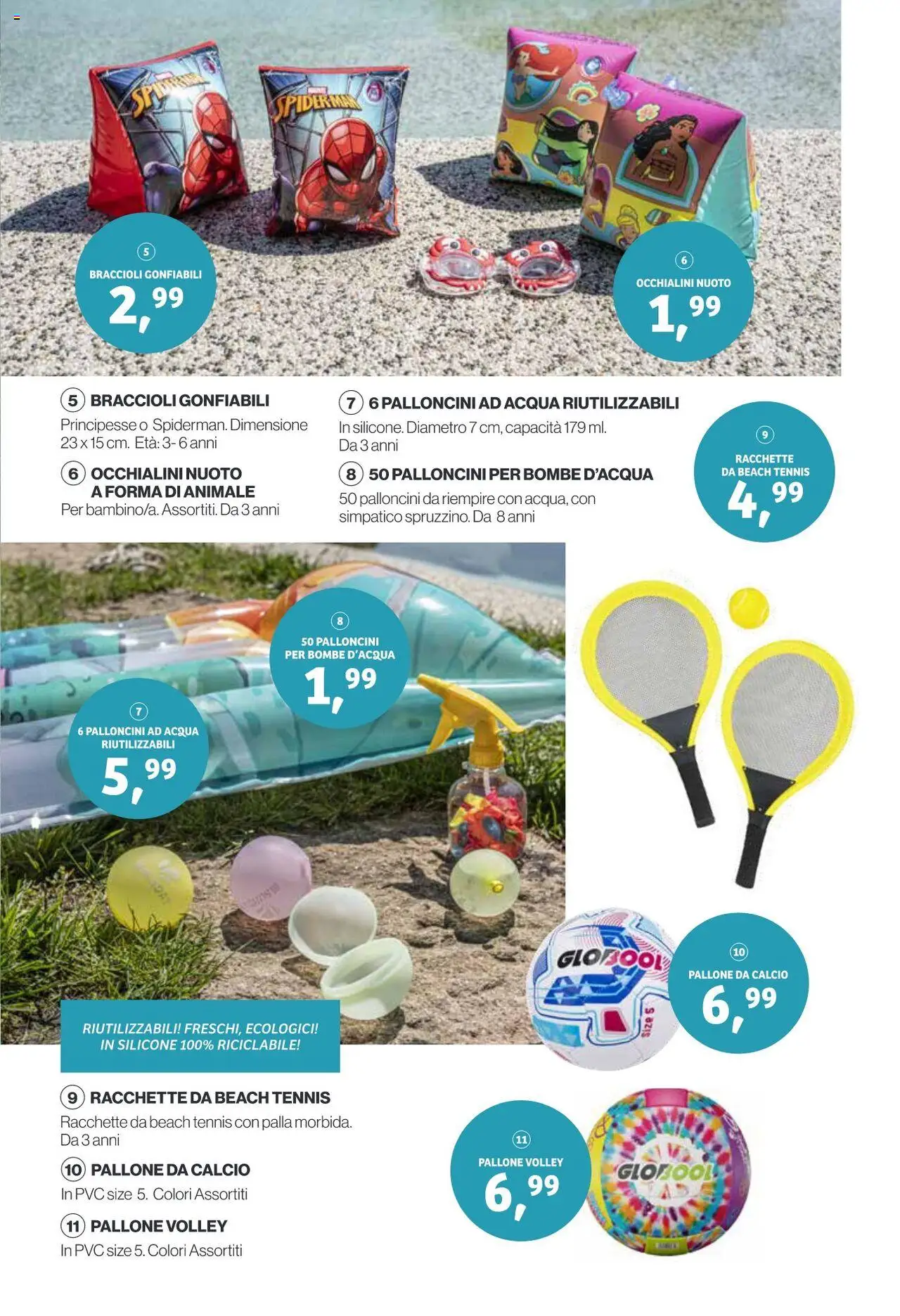 Volantino IN's del 31.05.2025 | Pagina: 7 | Prodotti: Acqua, Braccioli, Racchette, Pallone