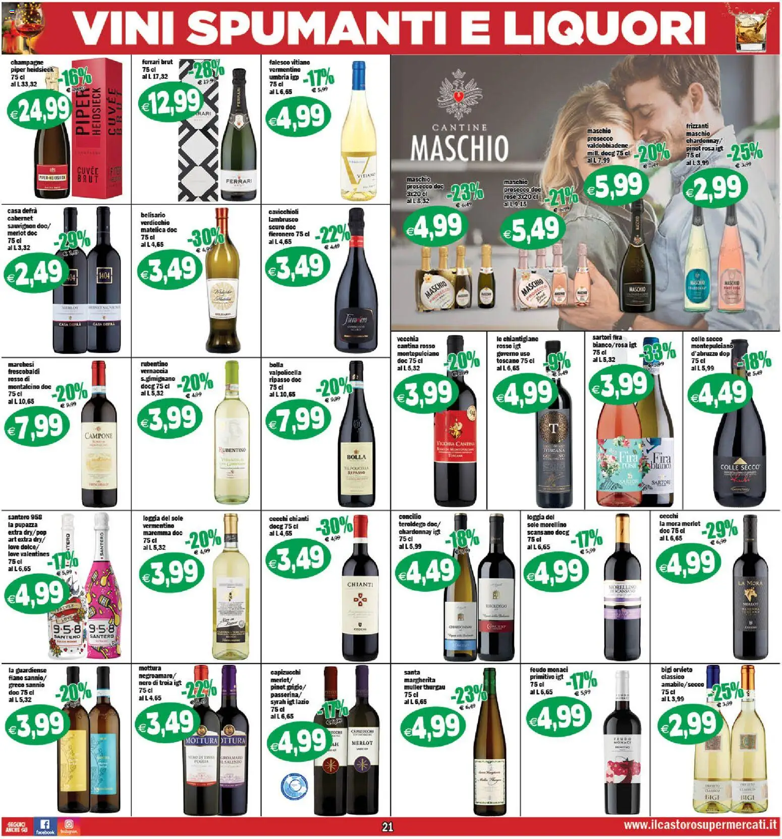 Volantino Il Castoro del 27.12.2025 | Pagina: 21 | Prodotti: Prosecco, Champagne