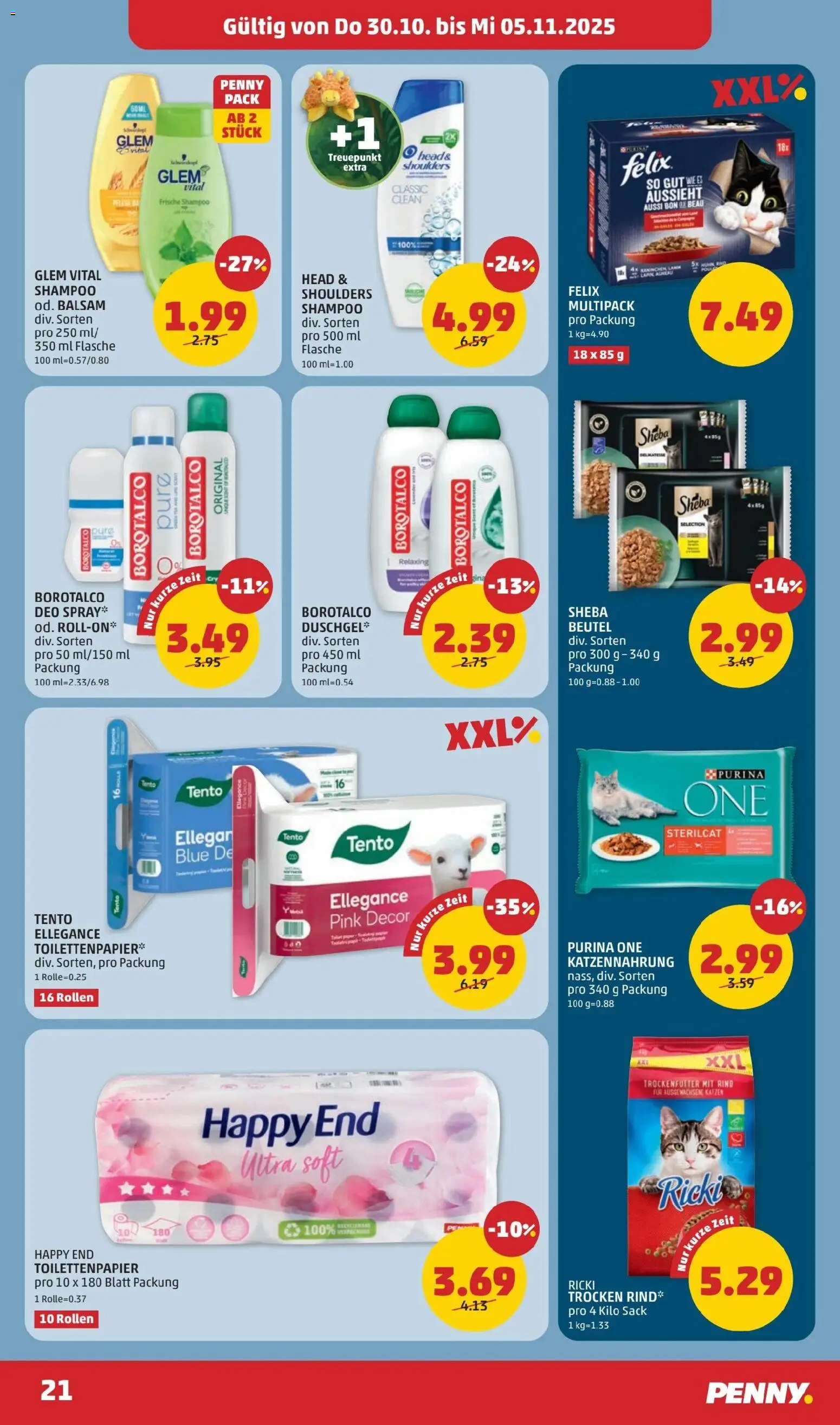 Penny Markt Flugblatt gültig ab 30.10.2025 | Seite: 21 | Produkte: Shampoo