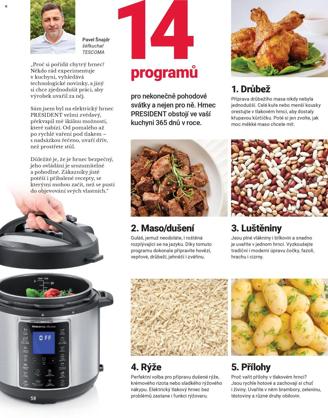 TESCOMA katalog - Podzim/zima 2025 od 20.10.2025 | Strana: 58 | Produkty: Tlakový hrnec, Rýže, Těstoviny, Maso